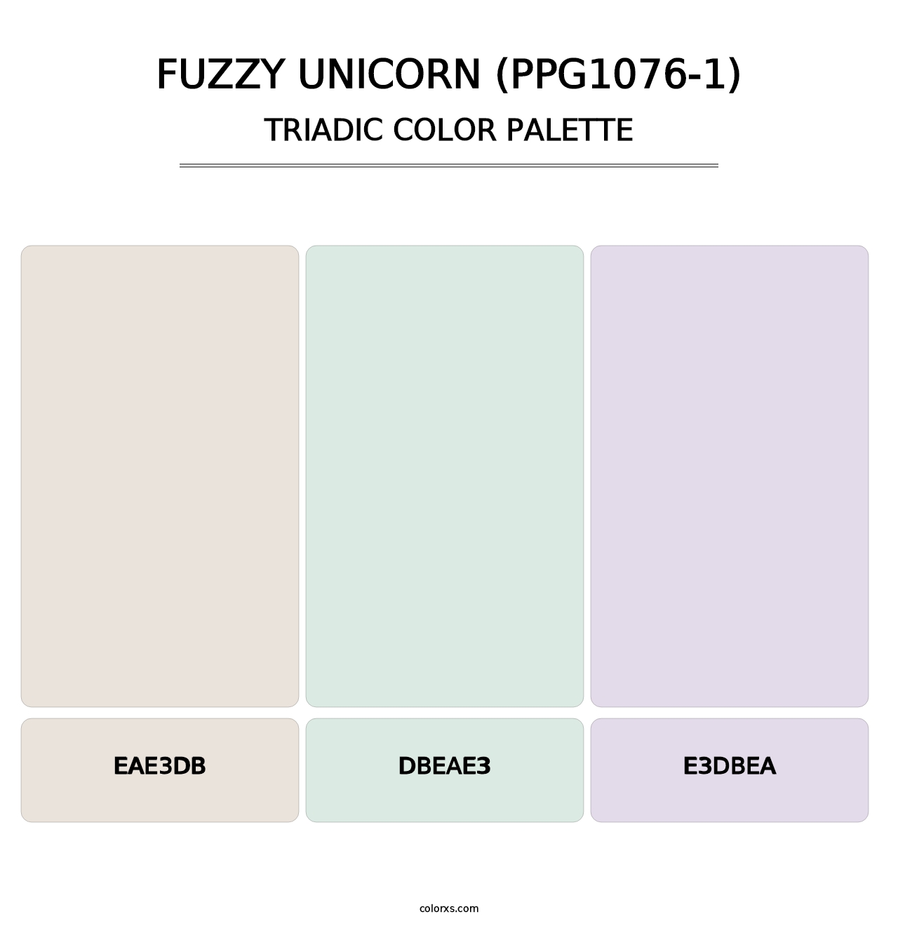 Fuzzy Unicorn (PPG1076-1) - Triadic Color Palette