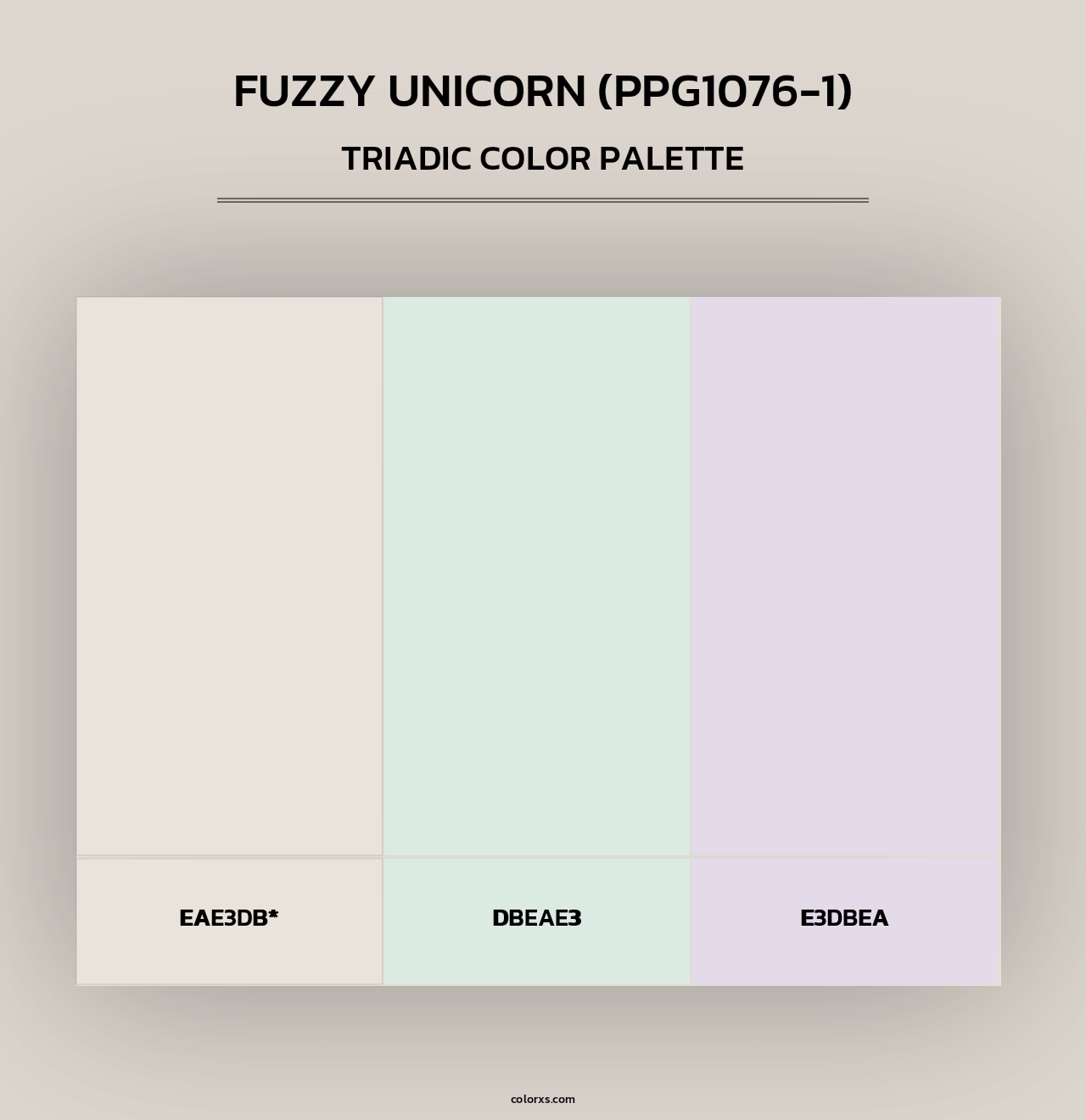 Fuzzy Unicorn (PPG1076-1) - Triadic Color Palette