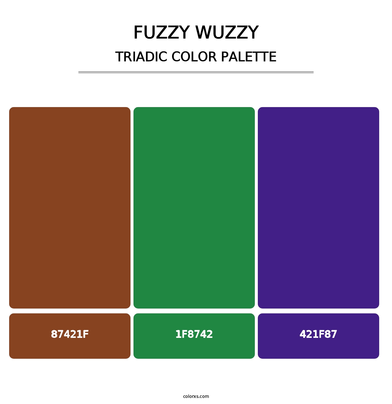 Fuzzy Wuzzy - Triadic Color Palette