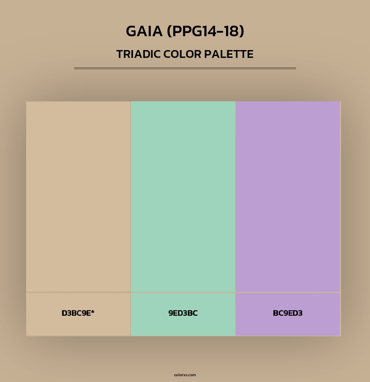 Gaia (PPG14-18) - Triadic Color Palette