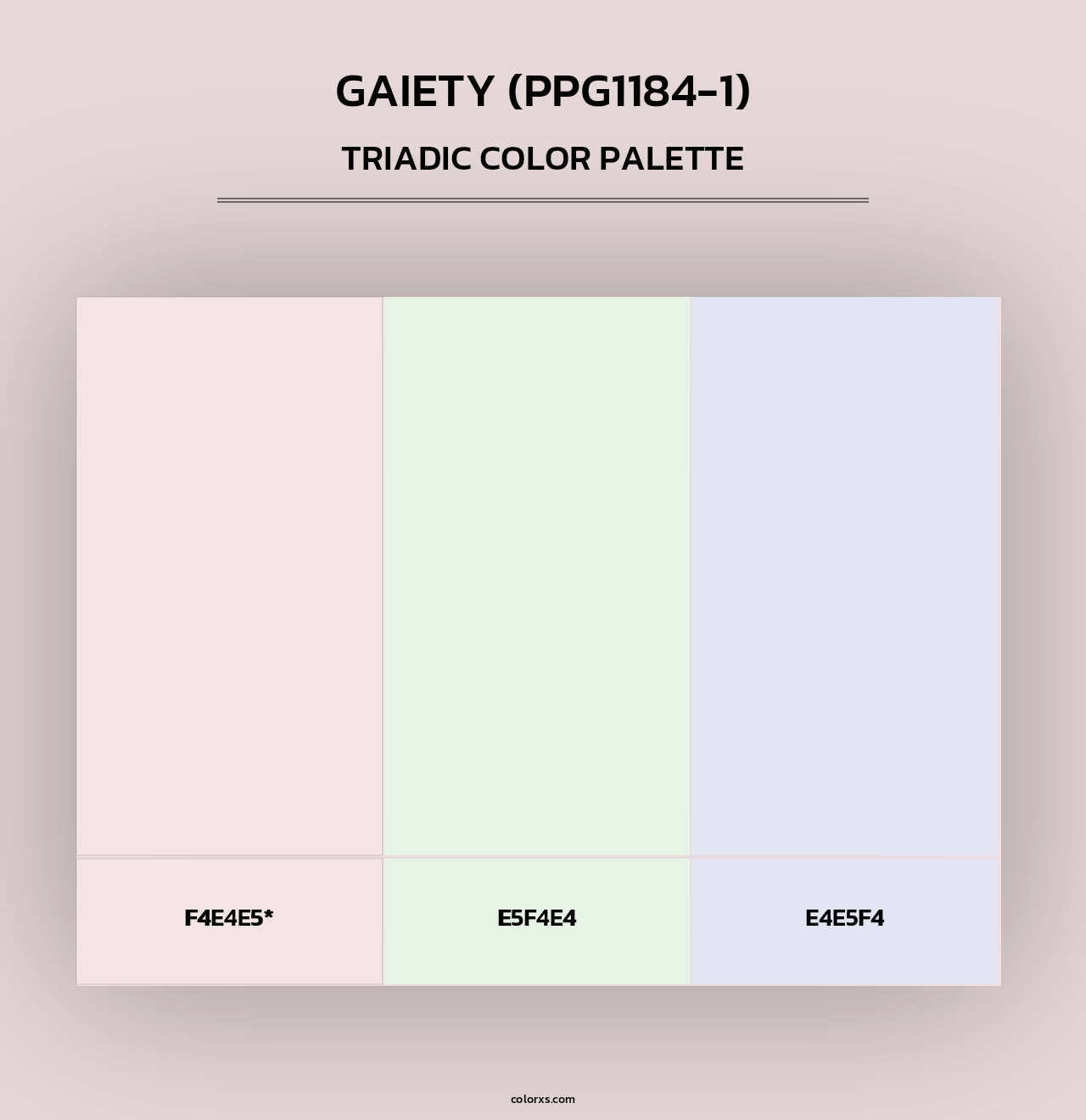 Gaiety (PPG1184-1) - Triadic Color Palette