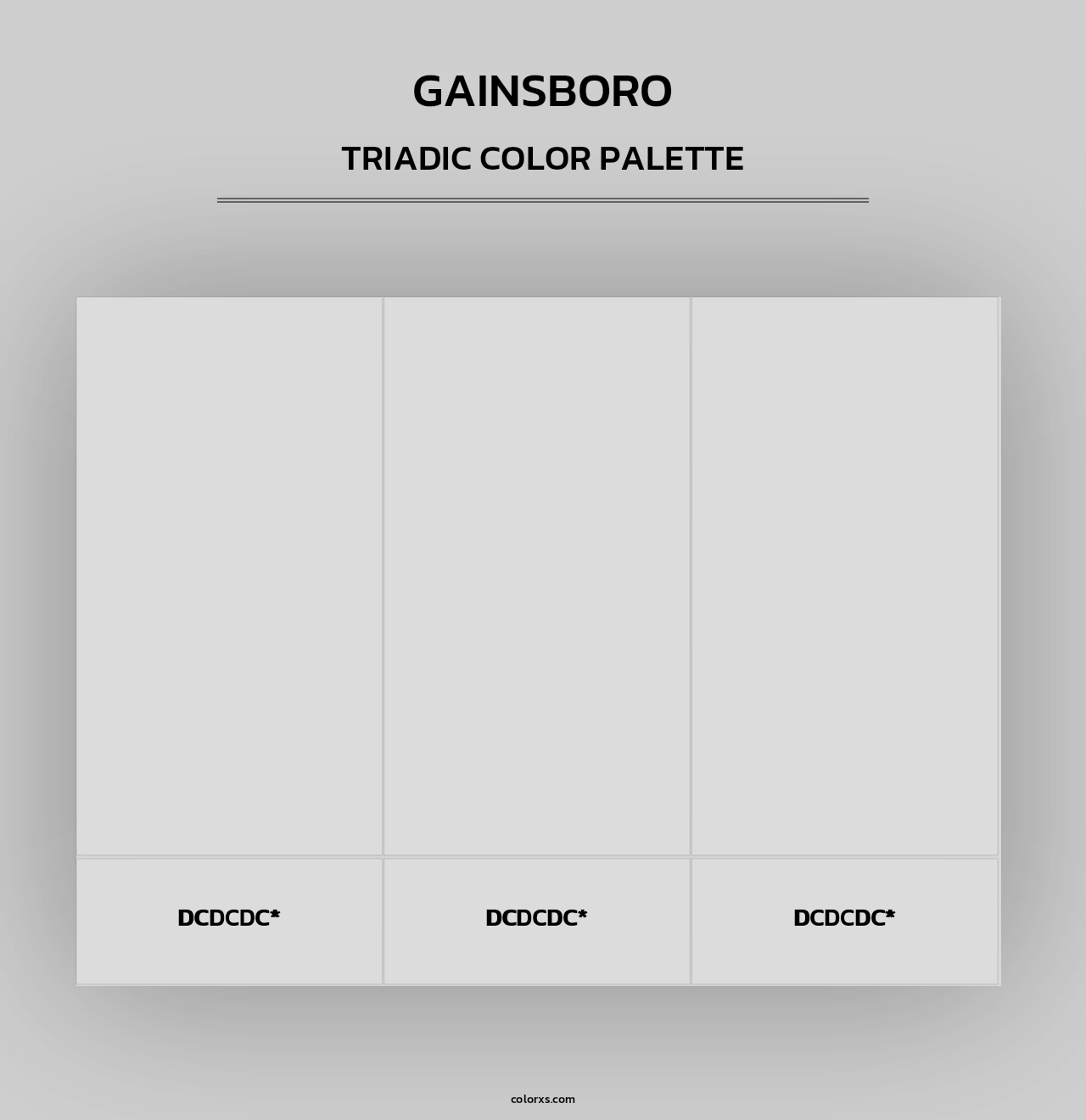 Gainsboro - Triadic Color Palette