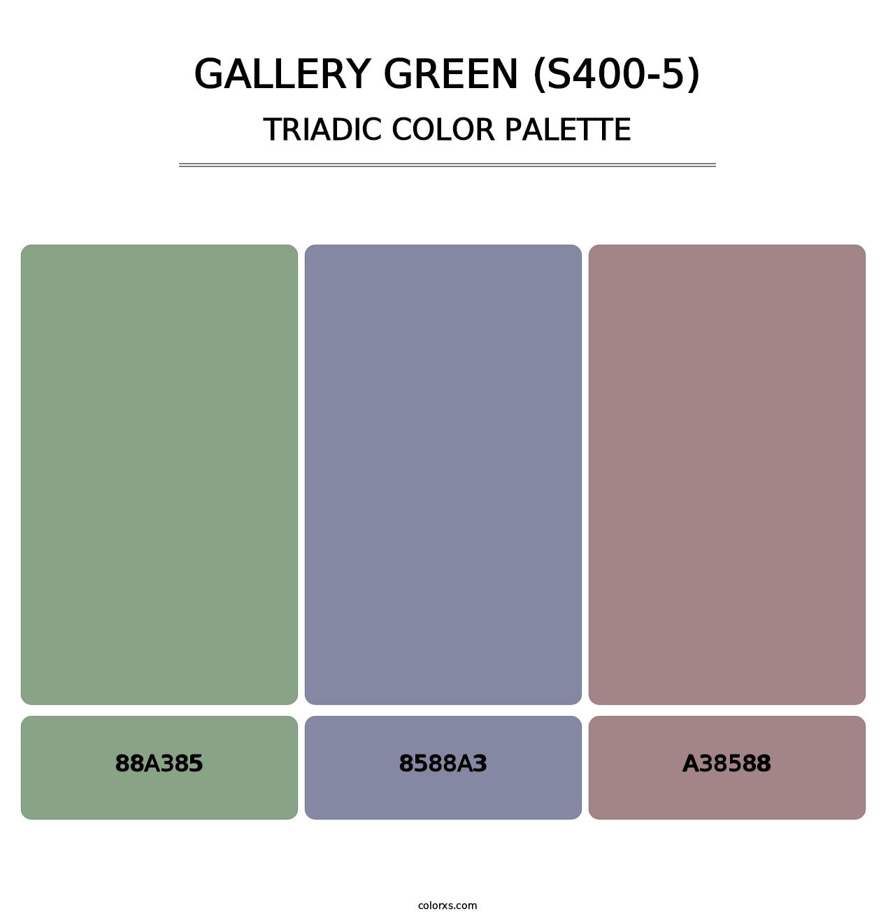 Gallery Green (S400-5) - Triadic Color Palette