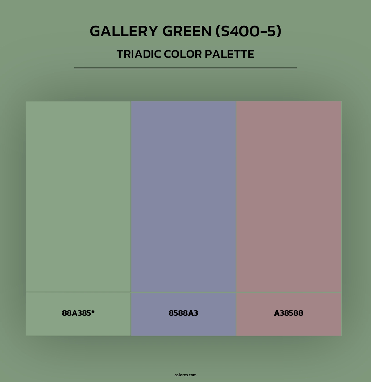Gallery Green (S400-5) - Triadic Color Palette