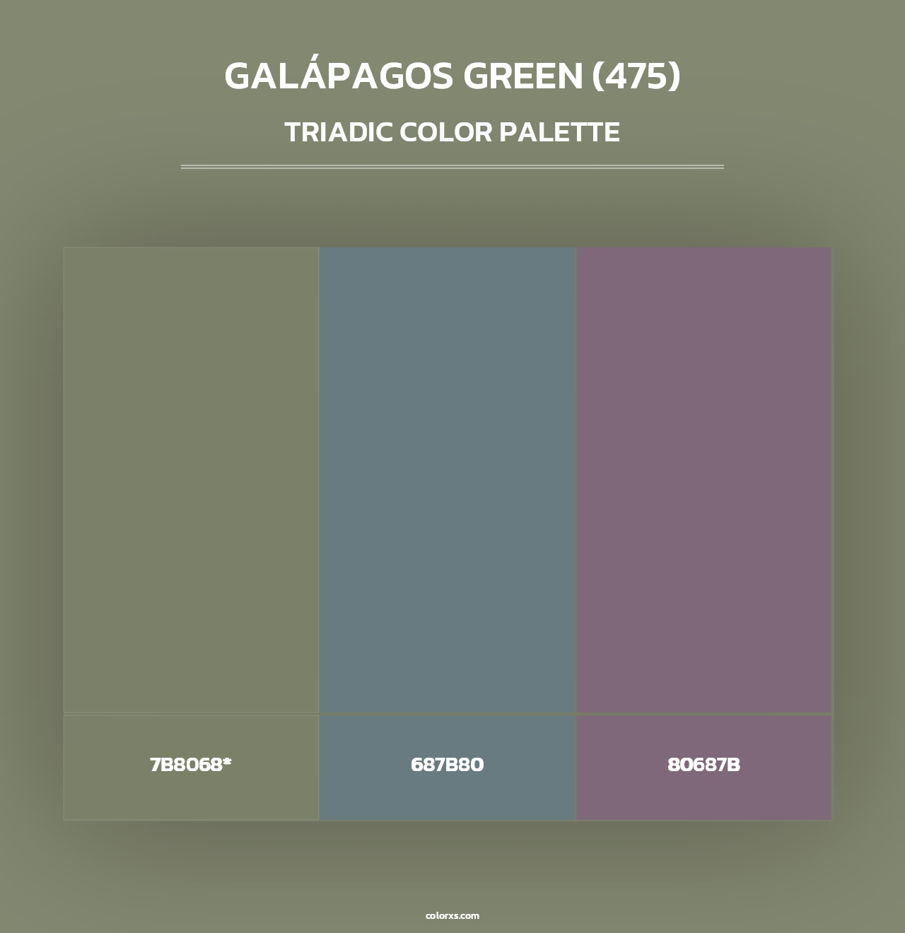 Galápagos Green (475) - Triadic Color Palette