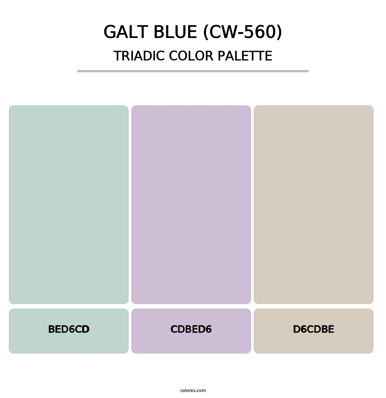 Galt Blue (CW-560) - Triadic Color Palette