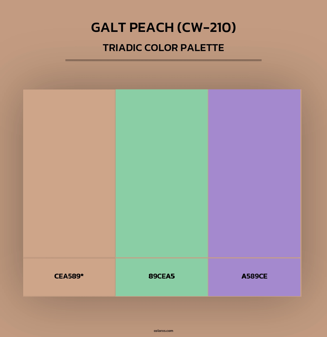 Galt Peach (CW-210) - Triadic Color Palette