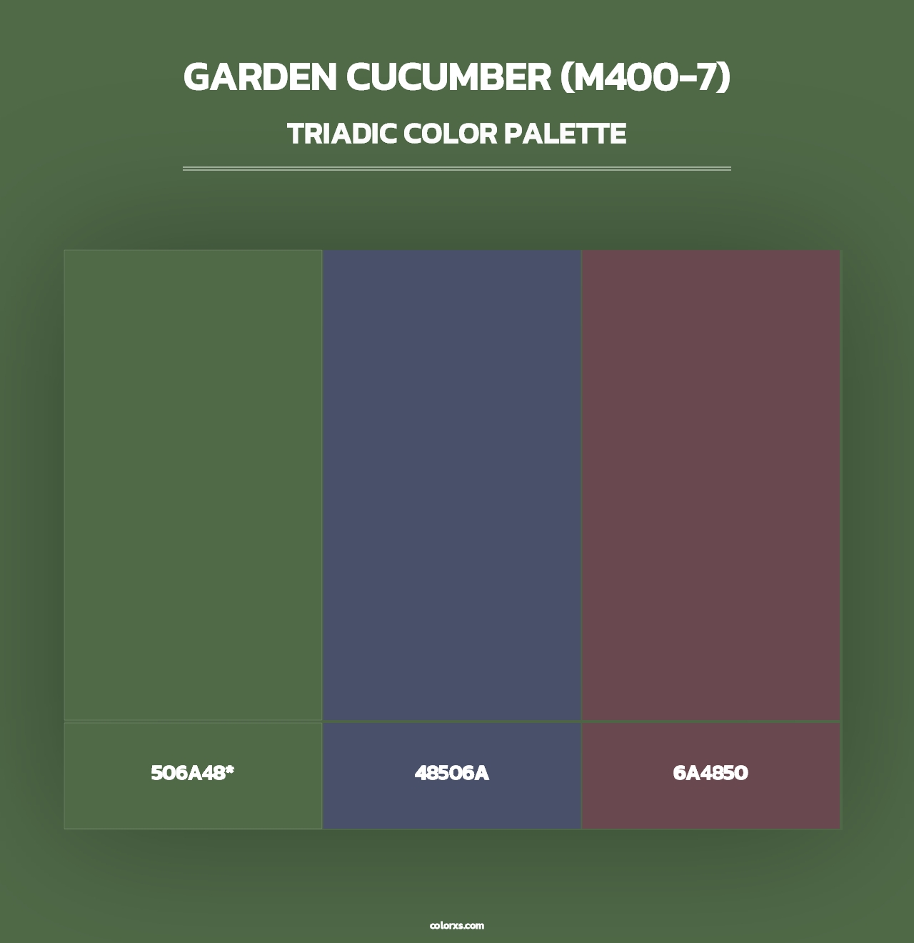 Garden Cucumber (M400-7) - Triadic Color Palette