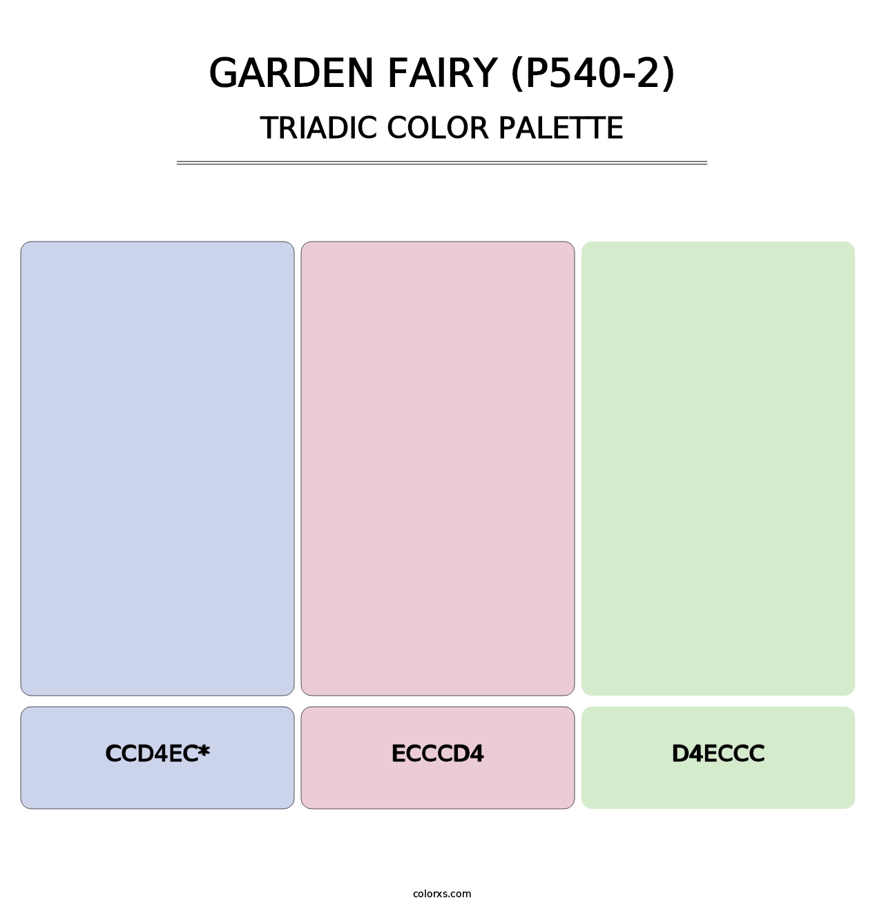Garden Fairy (P540-2) - Triadic Color Palette