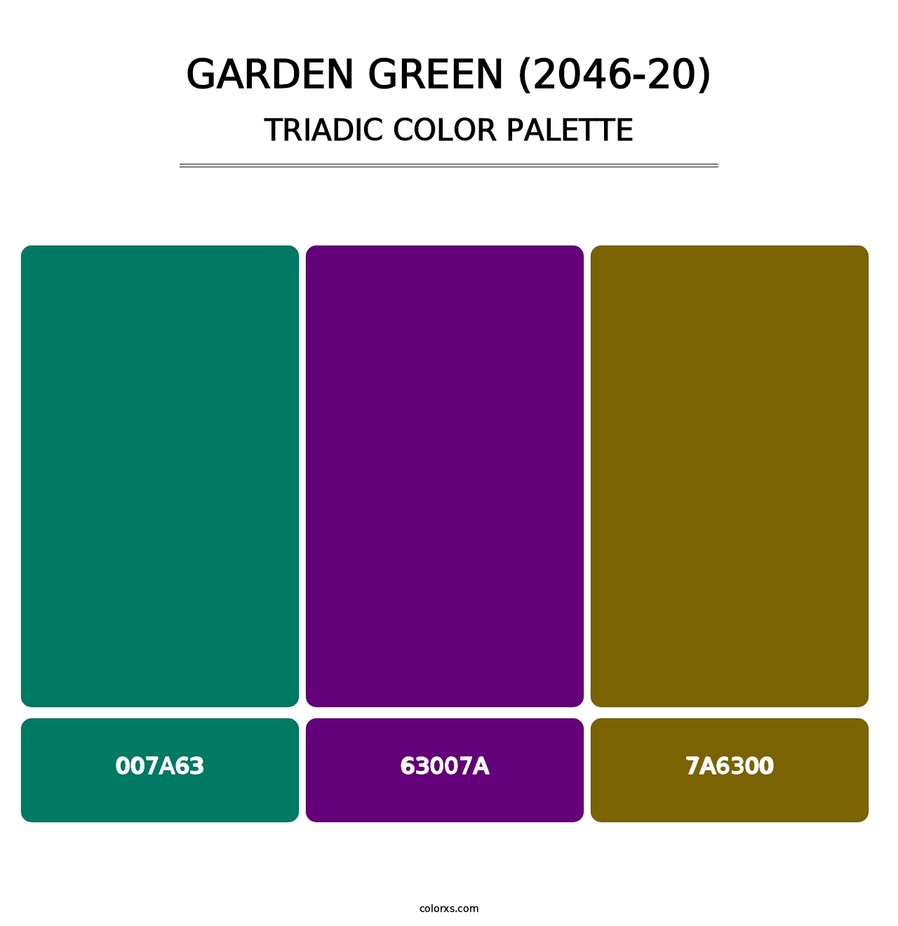Garden Green (2046-20) - Triadic Color Palette