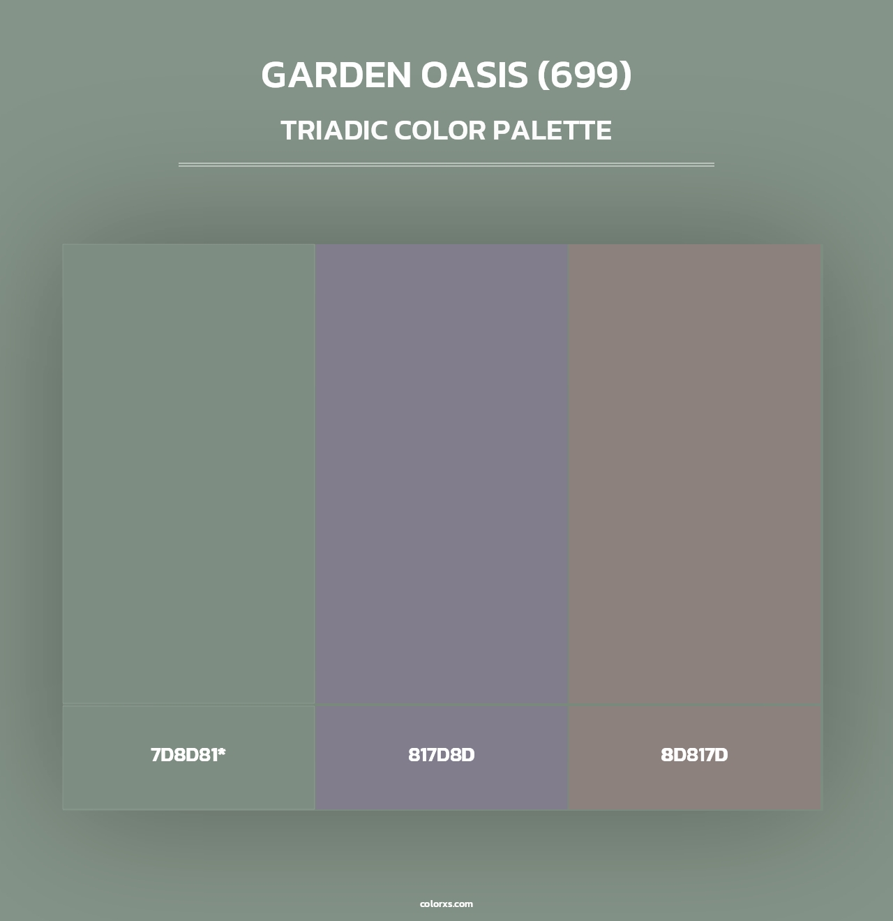 Garden Oasis (699) - Triadic Color Palette