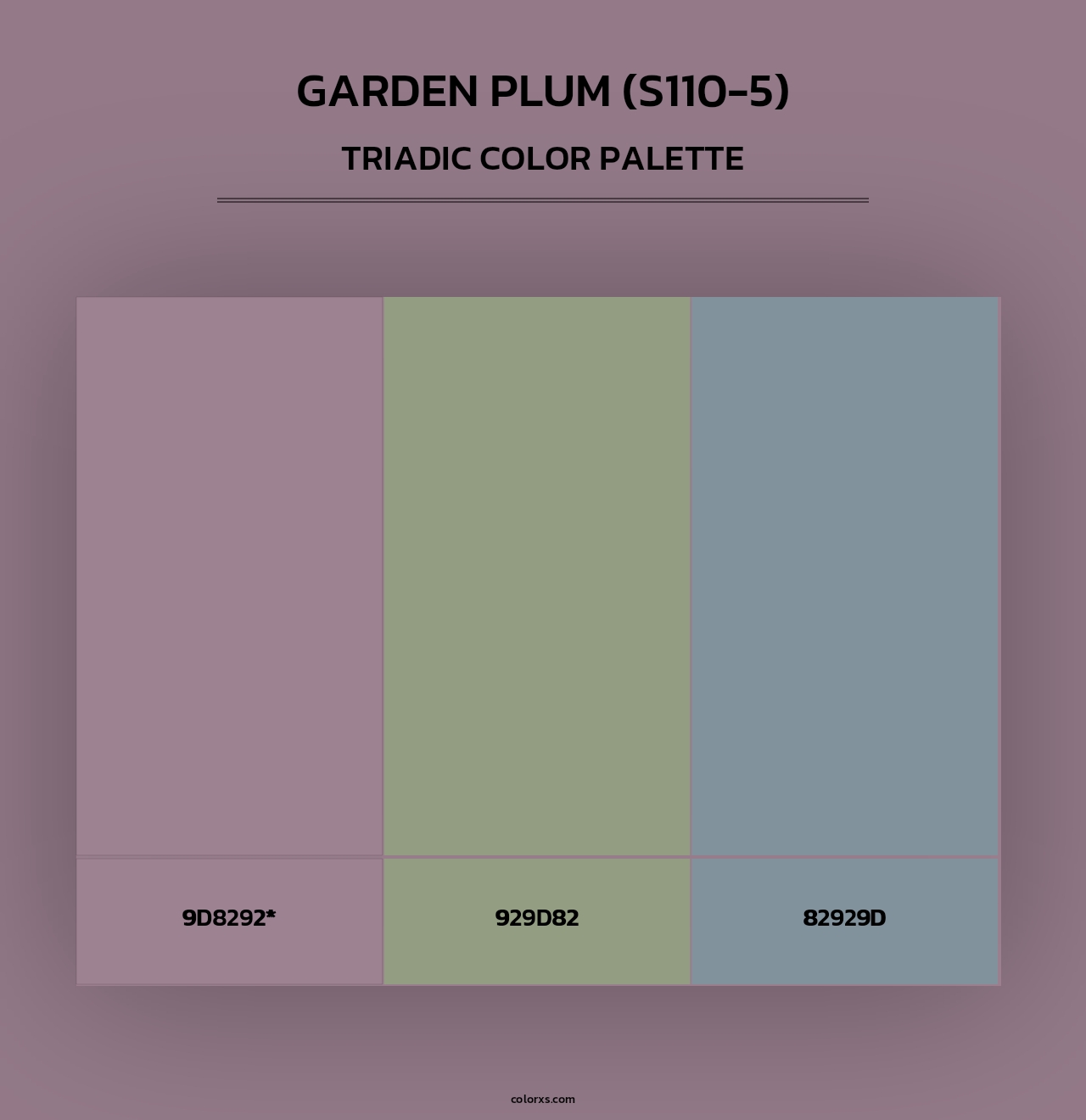 Garden Plum (S110-5) - Triadic Color Palette