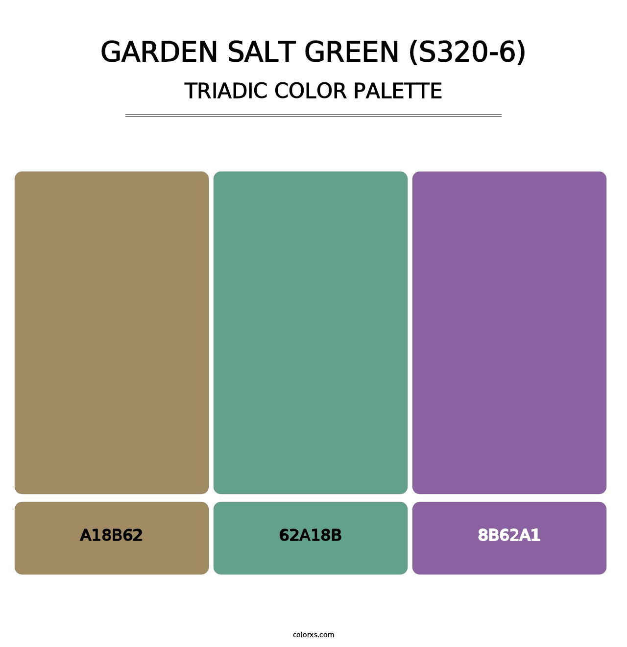 Garden Salt Green (S320-6) - Triadic Color Palette