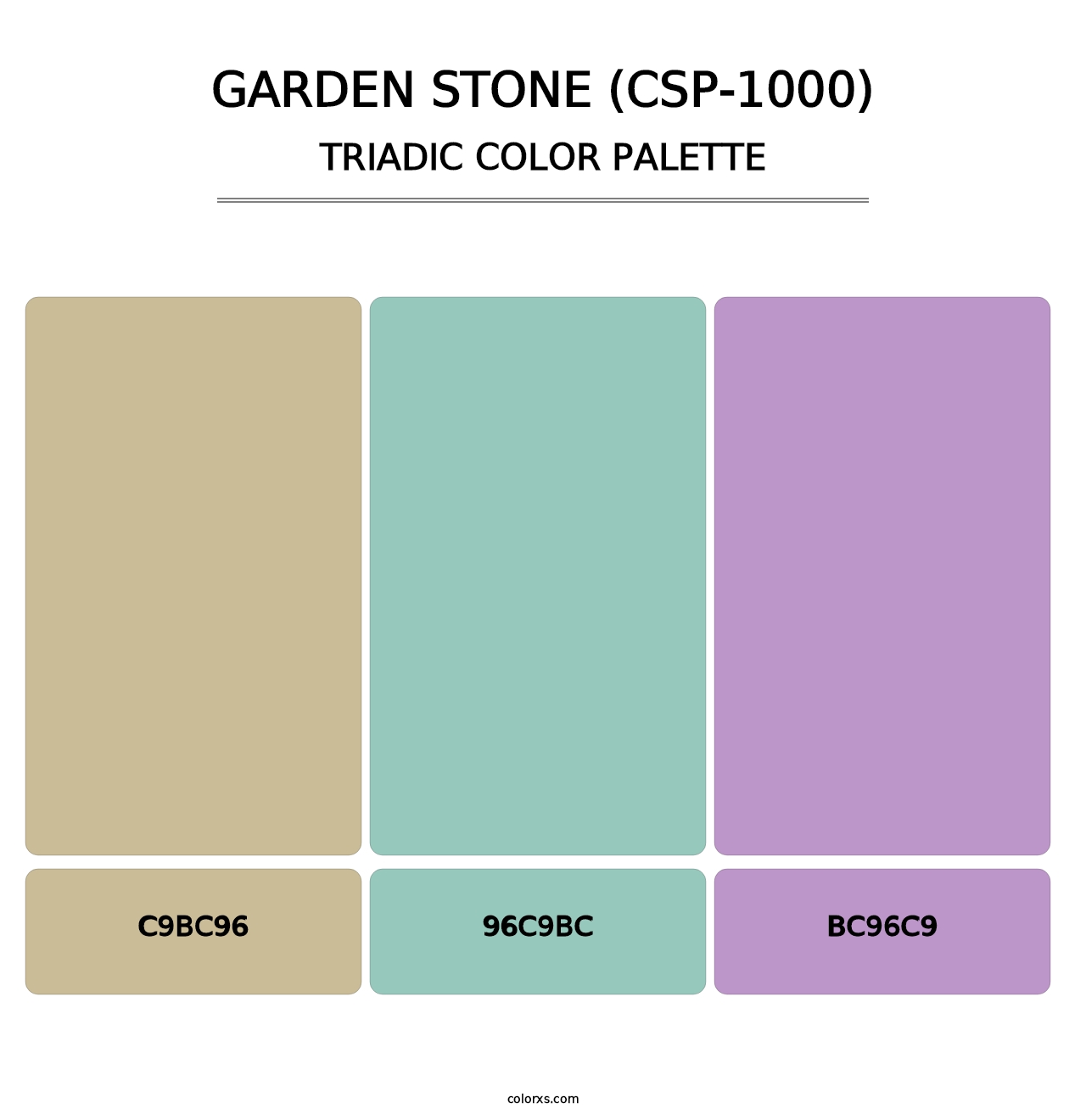 Garden Stone (CSP-1000) - Triadic Color Palette