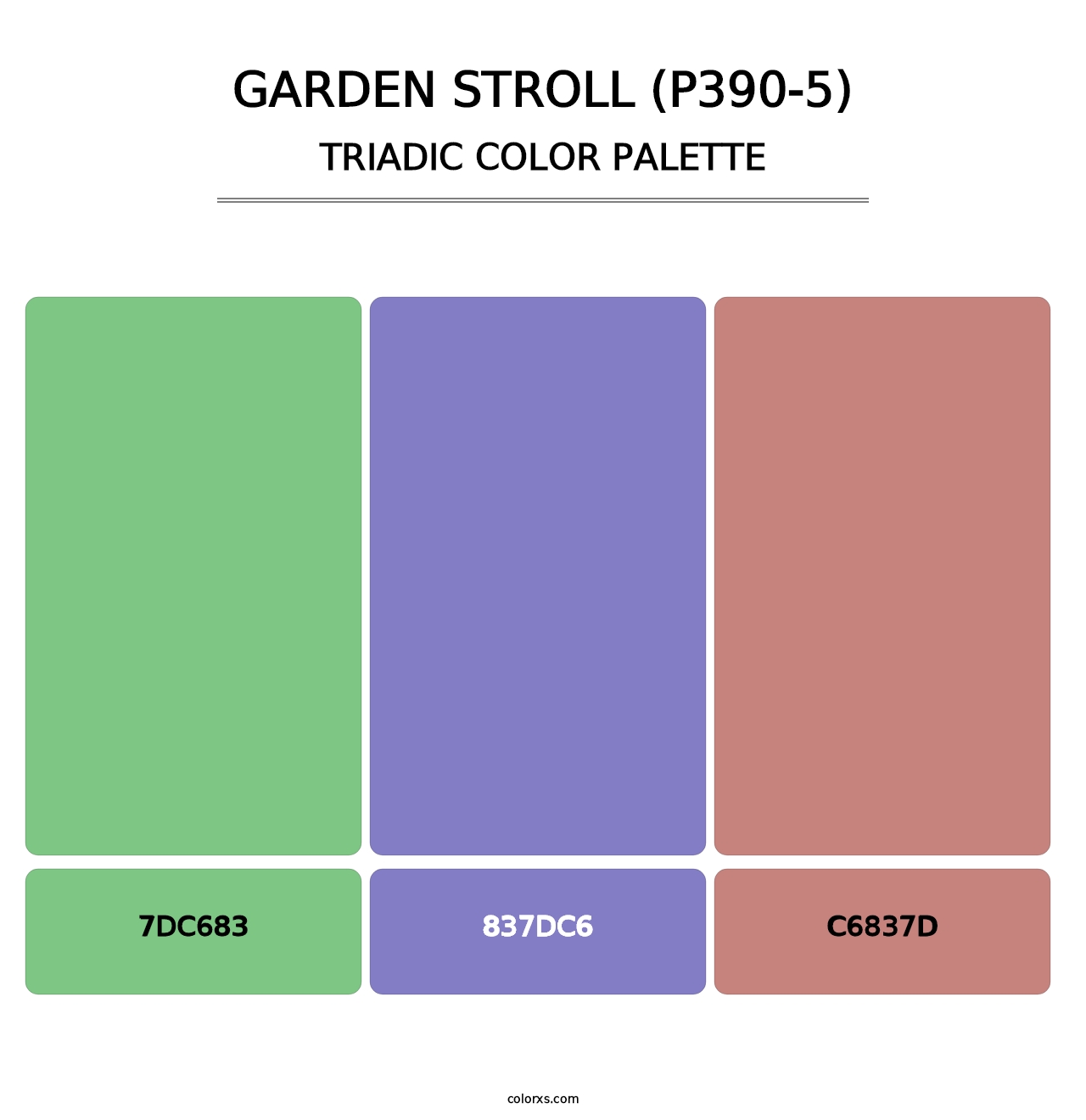 Garden Stroll (P390-5) - Triadic Color Palette