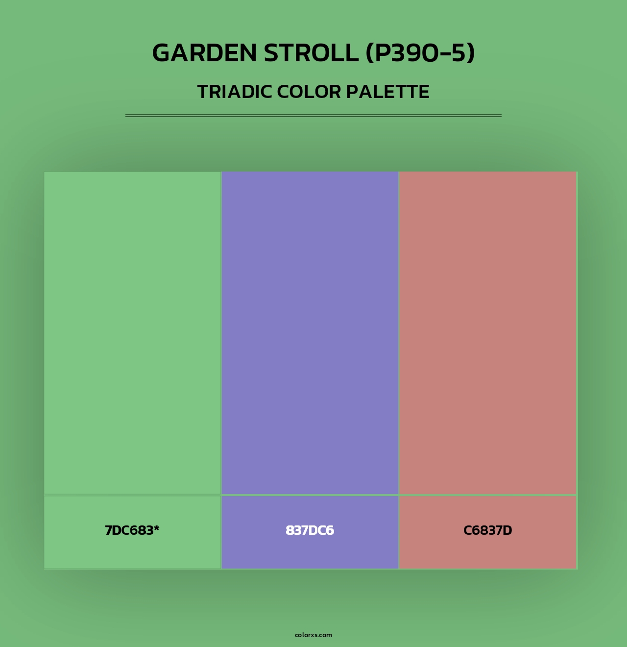 Garden Stroll (P390-5) - Triadic Color Palette