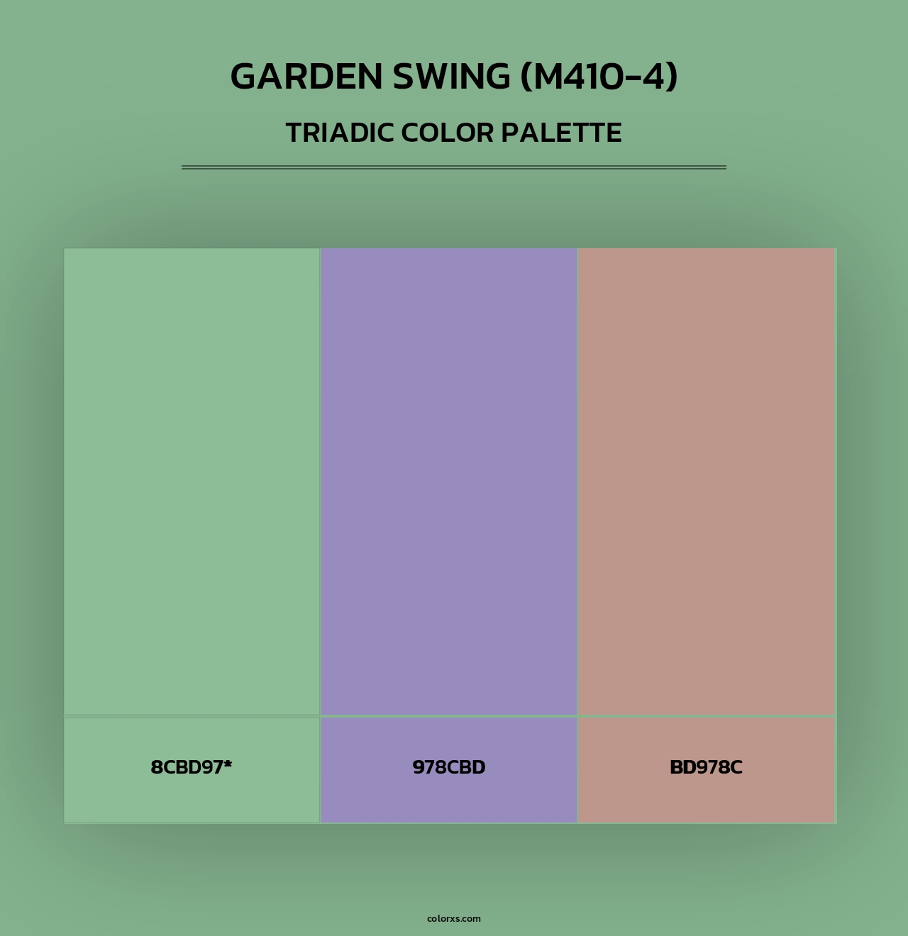 Garden Swing (M410-4) - Triadic Color Palette