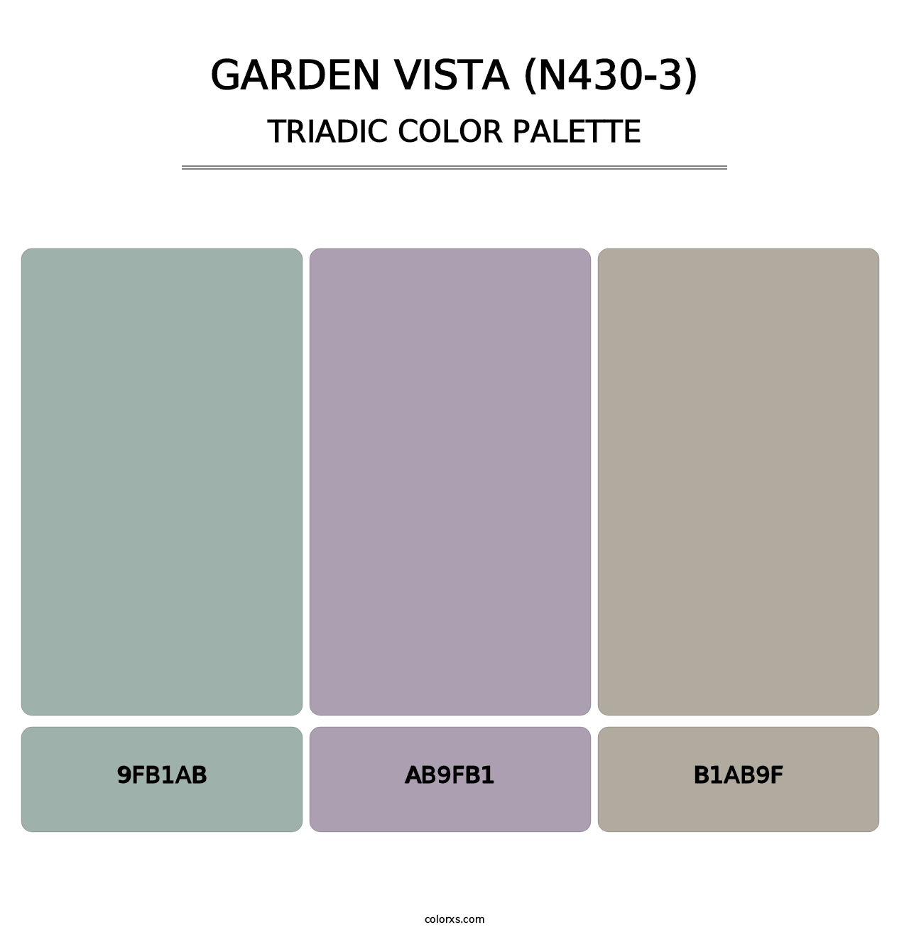 Garden Vista (N430-3) - Triadic Color Palette
