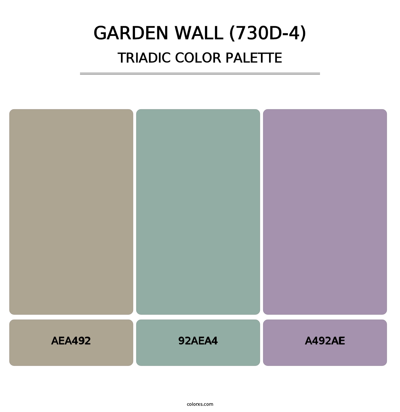 Garden Wall (730D-4) - Triadic Color Palette