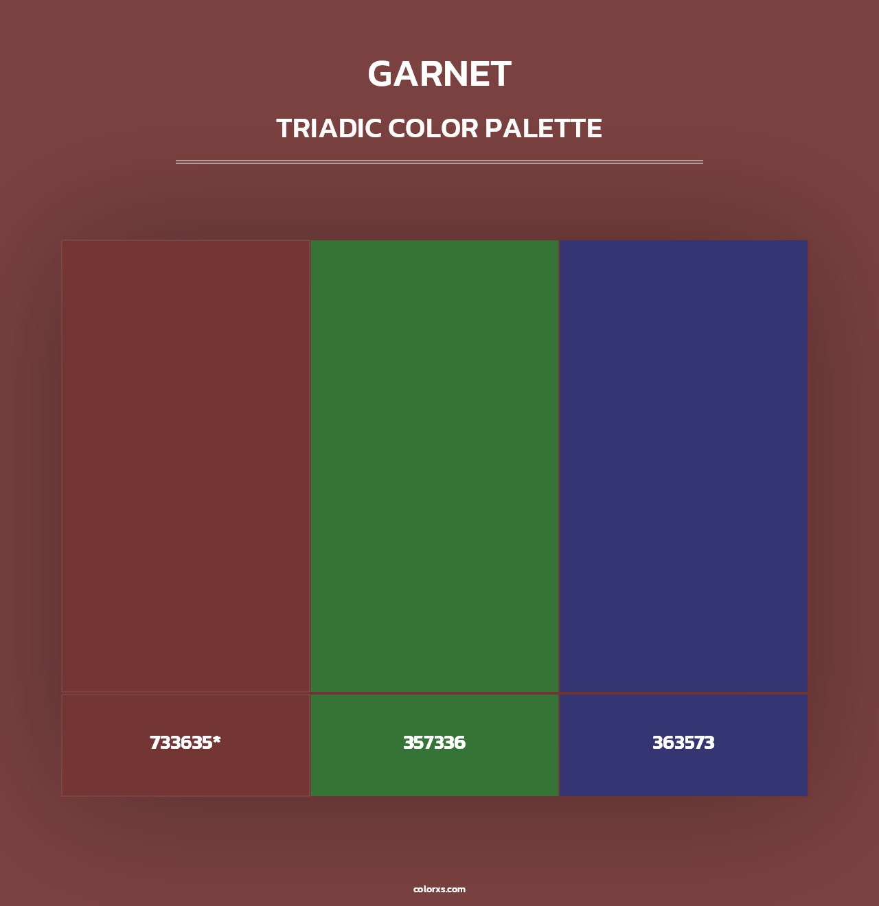 Garnet - Triadic Color Palette