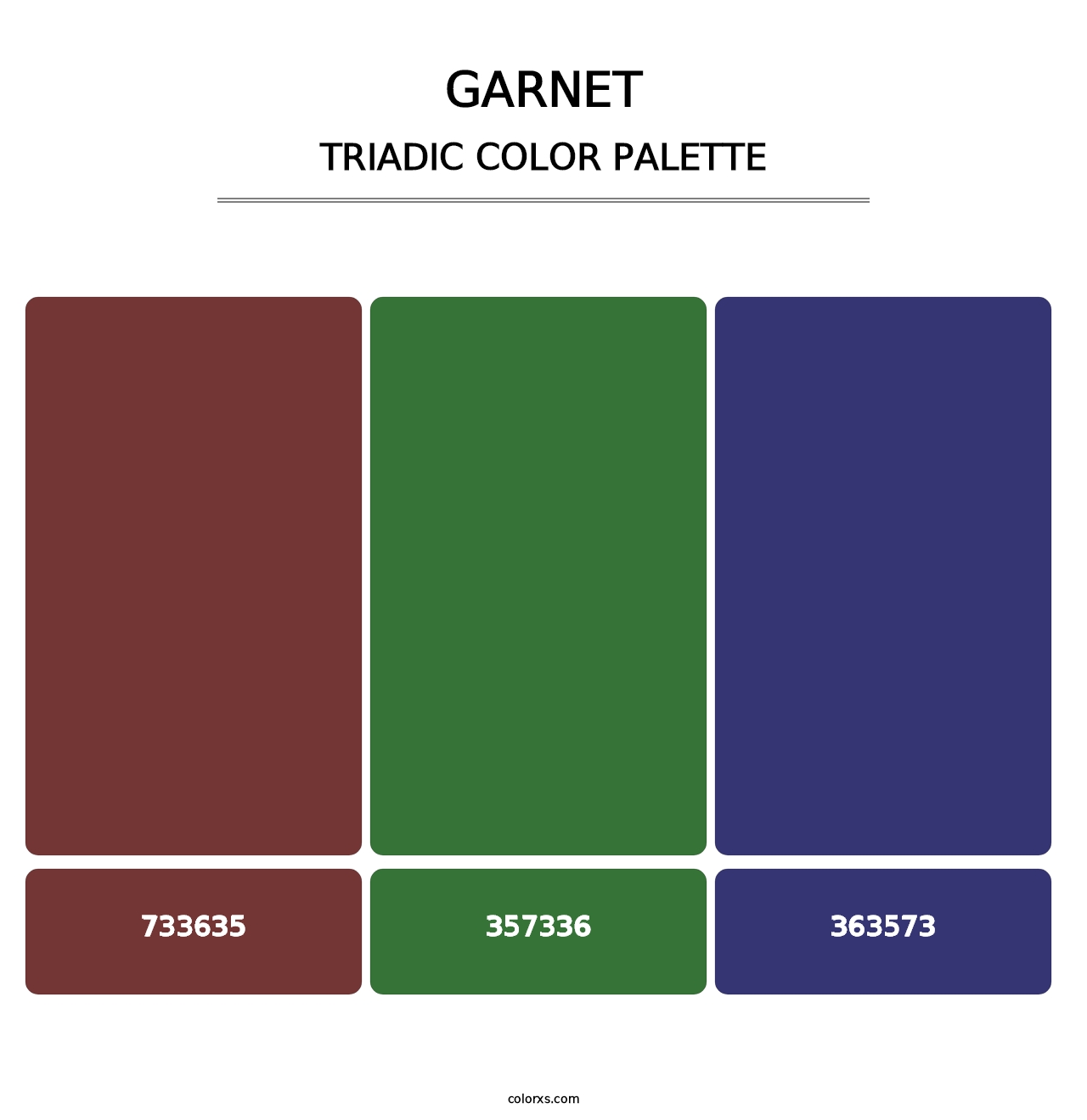 Garnet - Triadic Color Palette