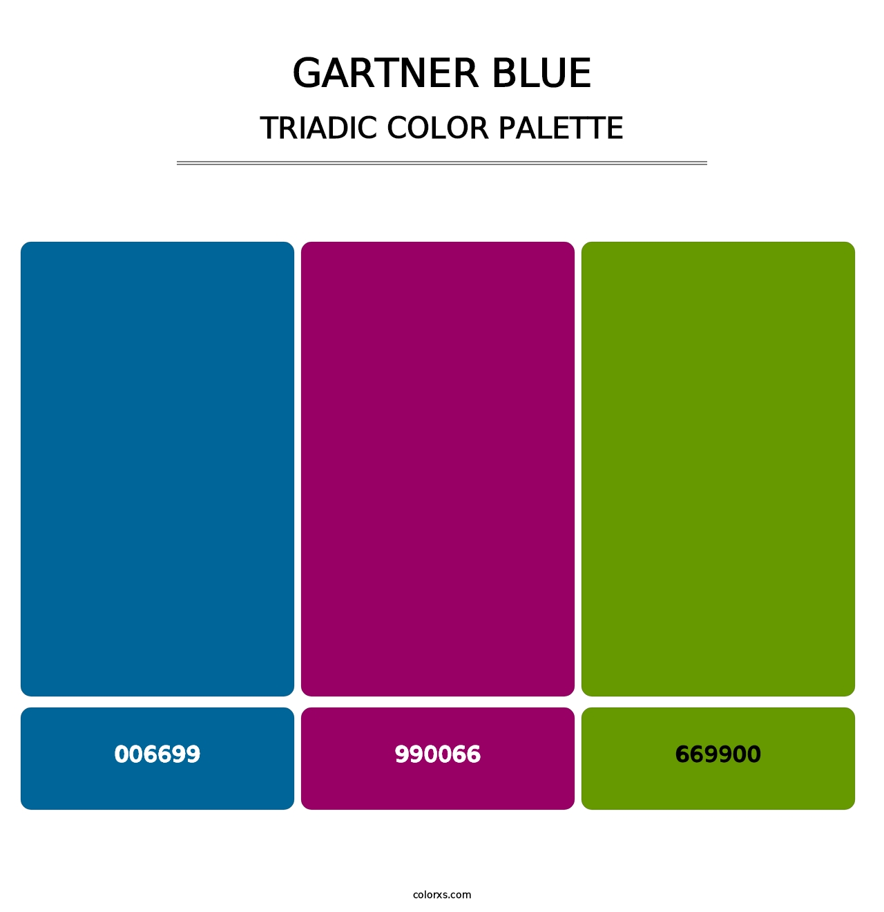Gartner Blue - Triadic Color Palette