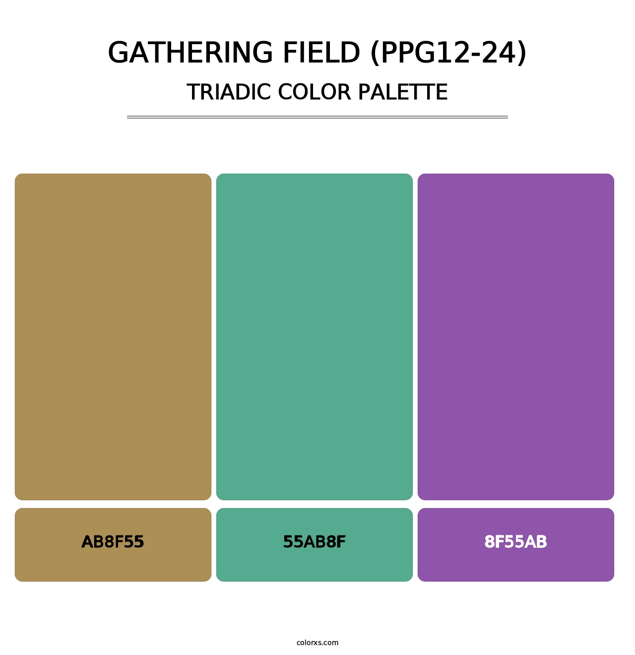 Gathering Field (PPG12-24) - Triadic Color Palette