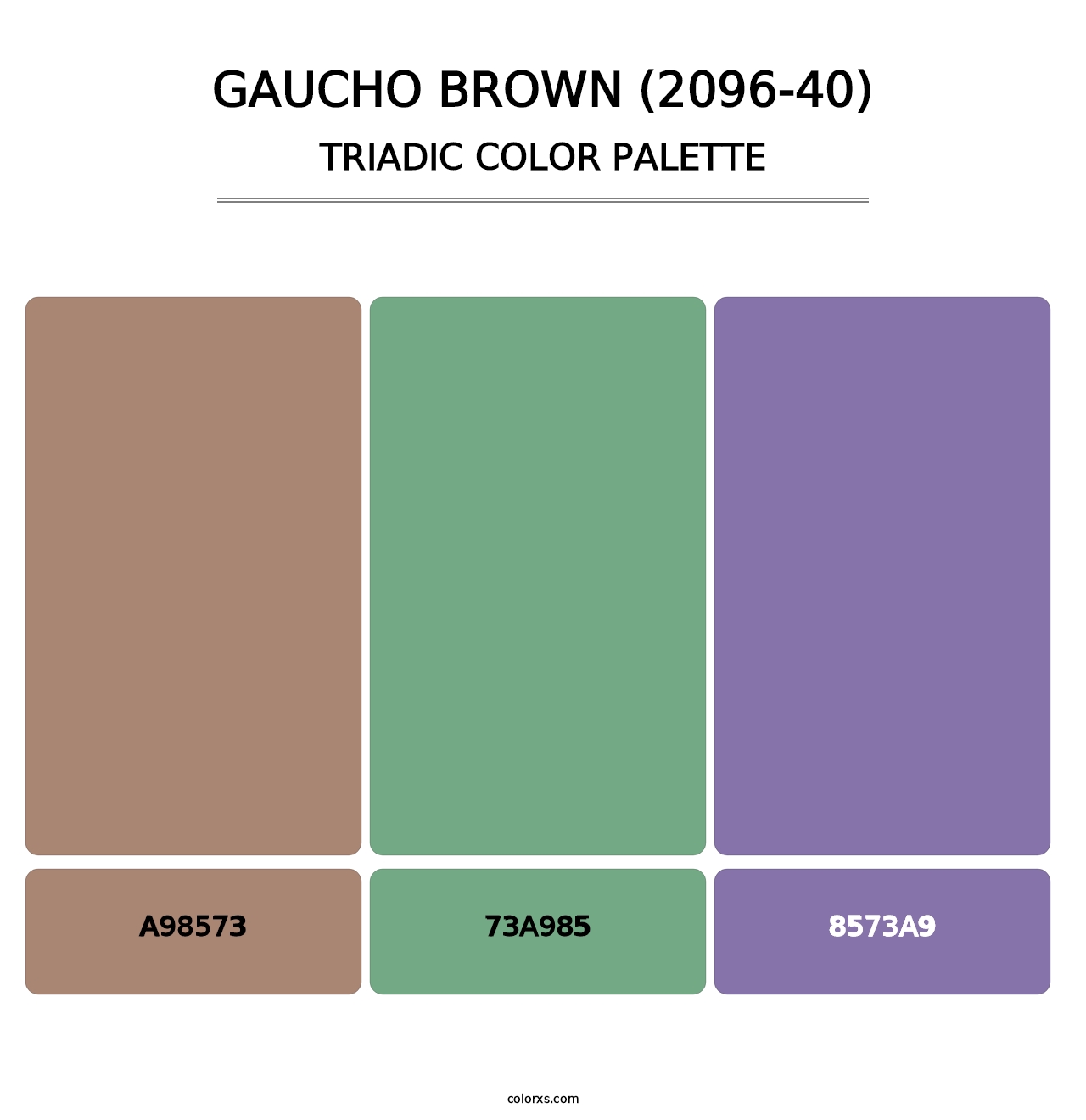 Gaucho Brown (2096-40) - Triadic Color Palette