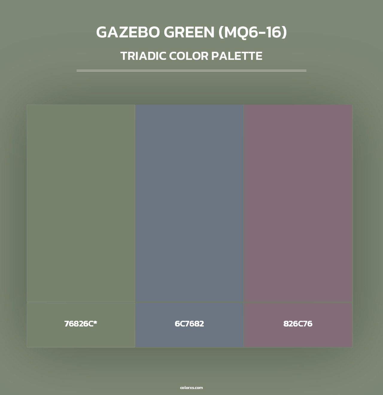 Gazebo Green (MQ6-16) - Triadic Color Palette