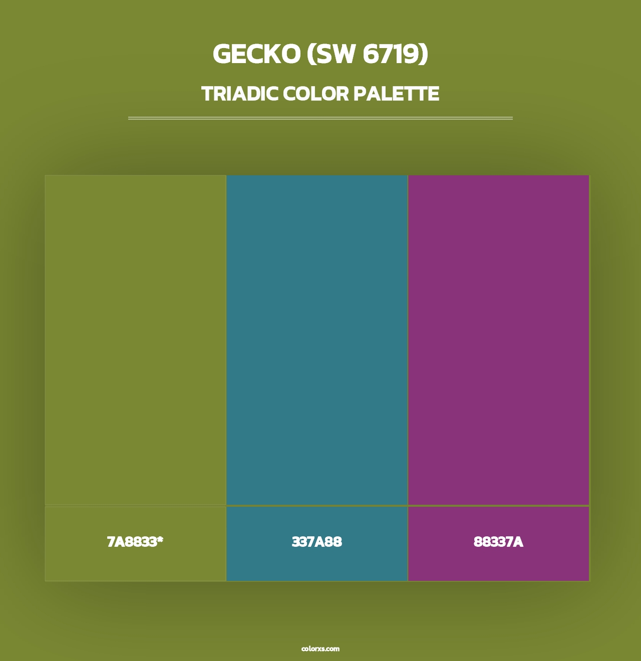 Gecko (SW 6719) - Triadic Color Palette