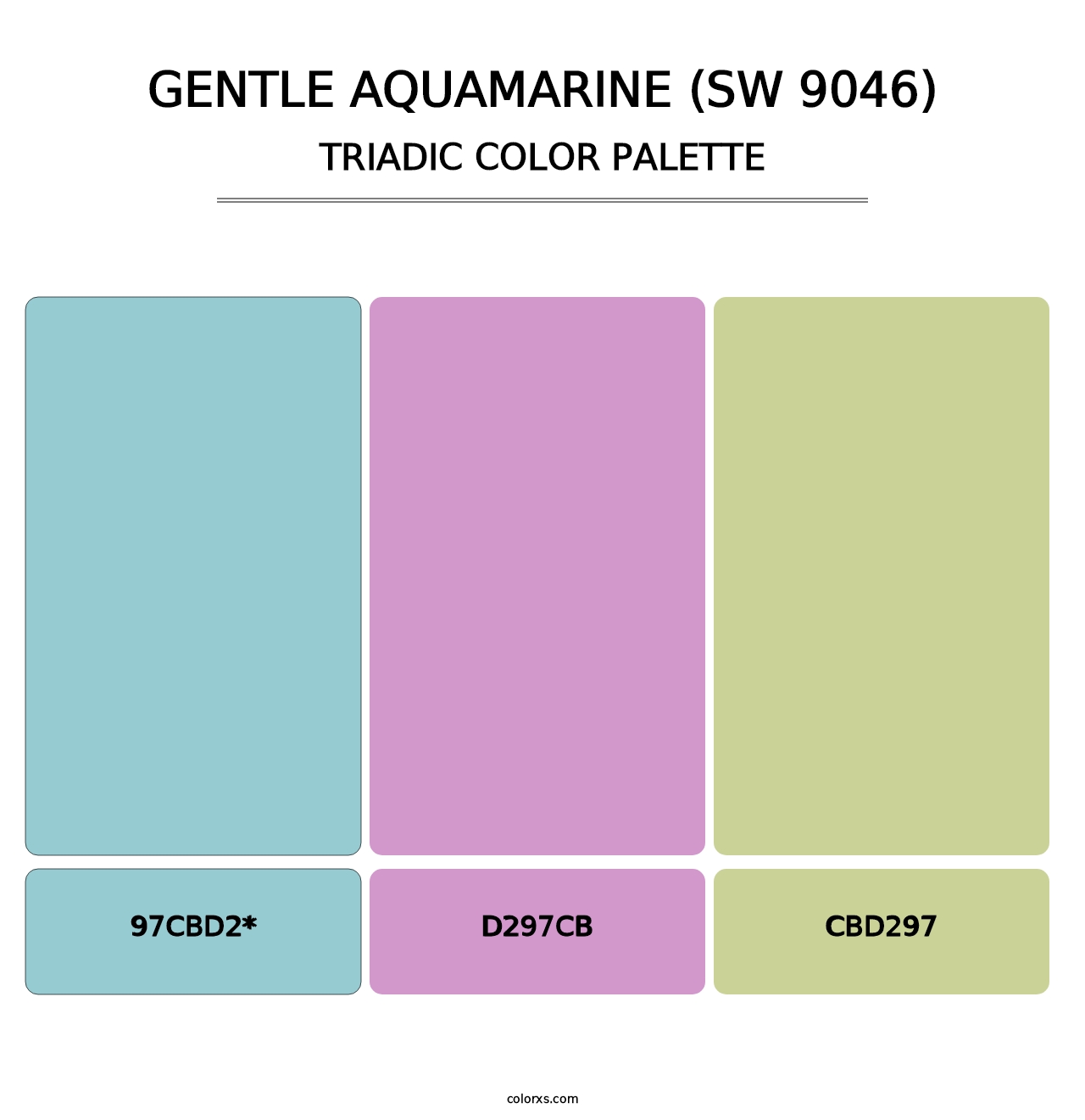 Gentle Aquamarine (SW 9046) - Triadic Color Palette