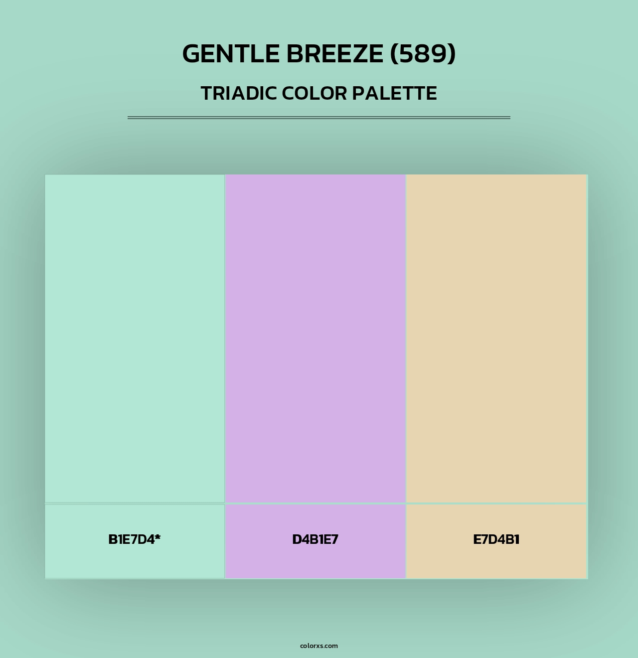 Gentle Breeze (589) - Triadic Color Palette