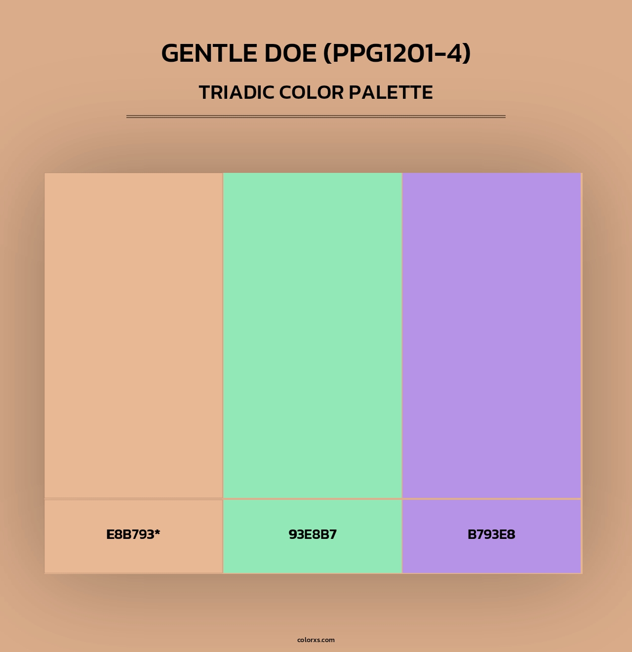 Gentle Doe (PPG1201-4) - Triadic Color Palette