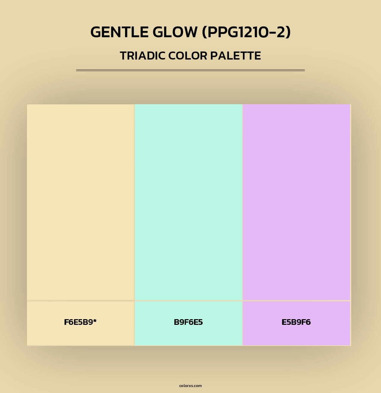 Gentle Glow (PPG1210-2) - Triadic Color Palette