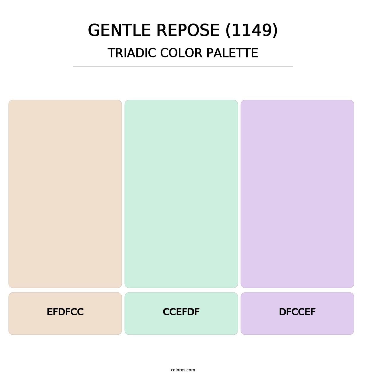 Gentle Repose (1149) - Triadic Color Palette