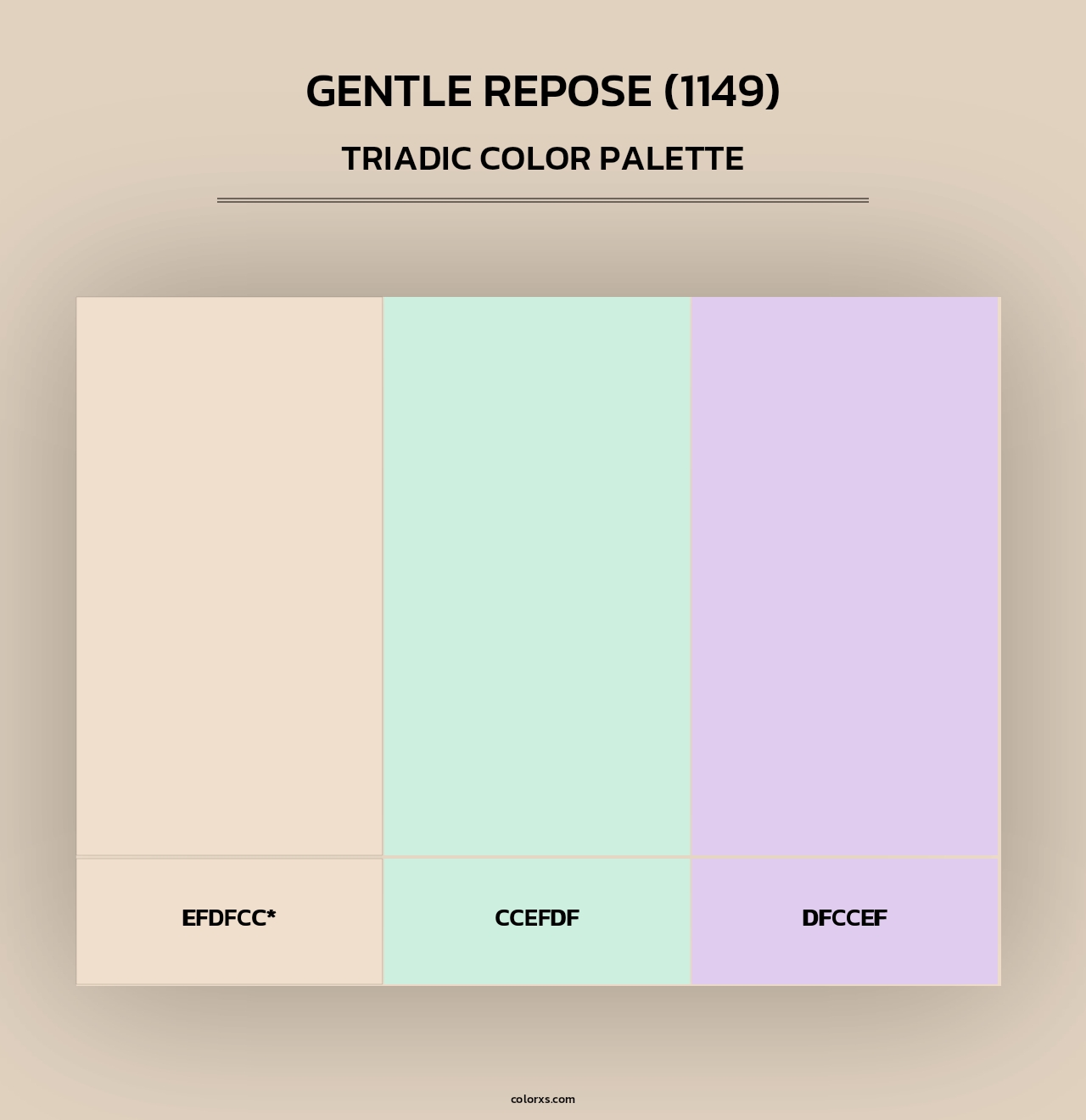 Gentle Repose (1149) - Triadic Color Palette