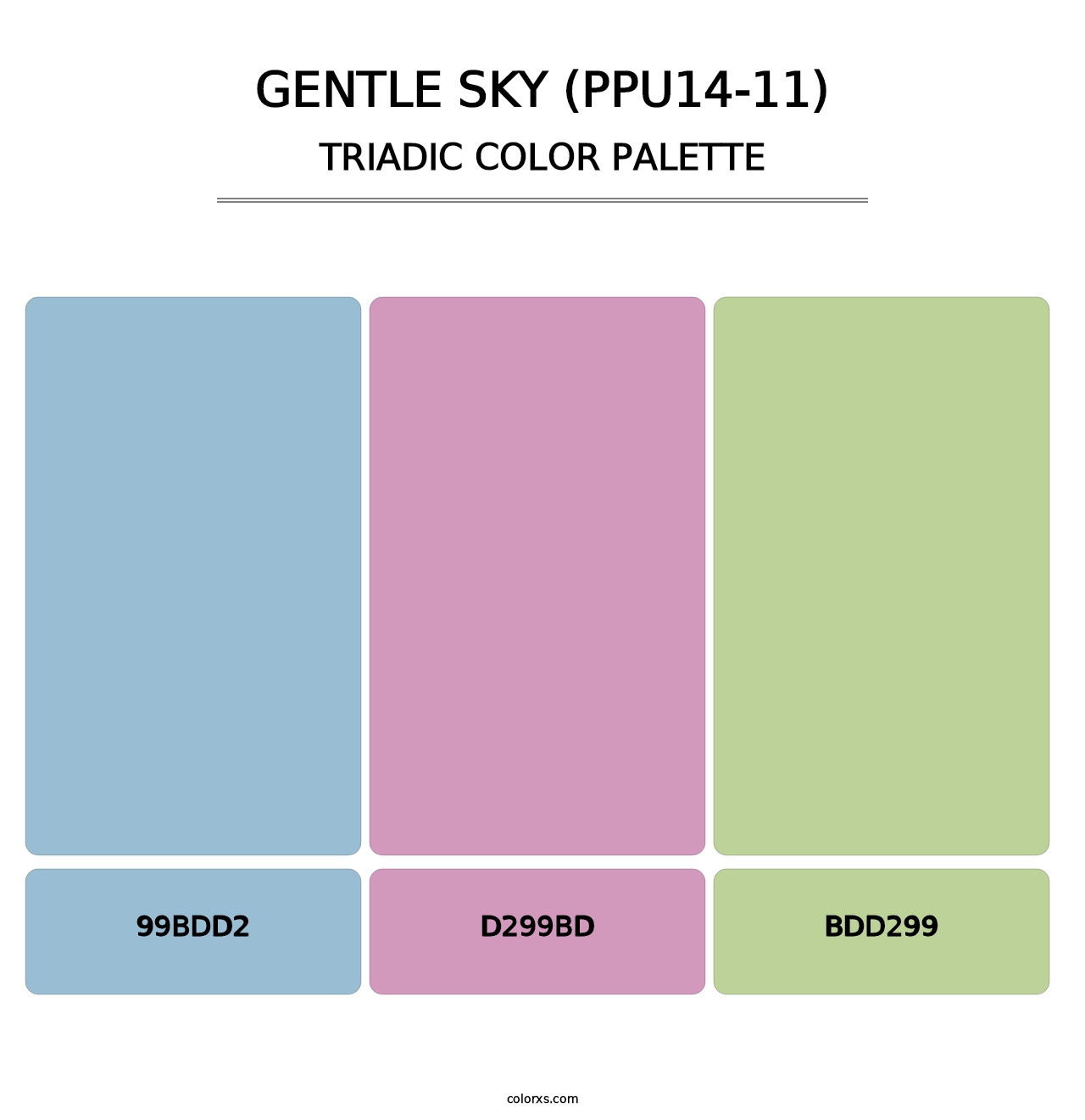 Gentle Sky (PPU14-11) - Triadic Color Palette