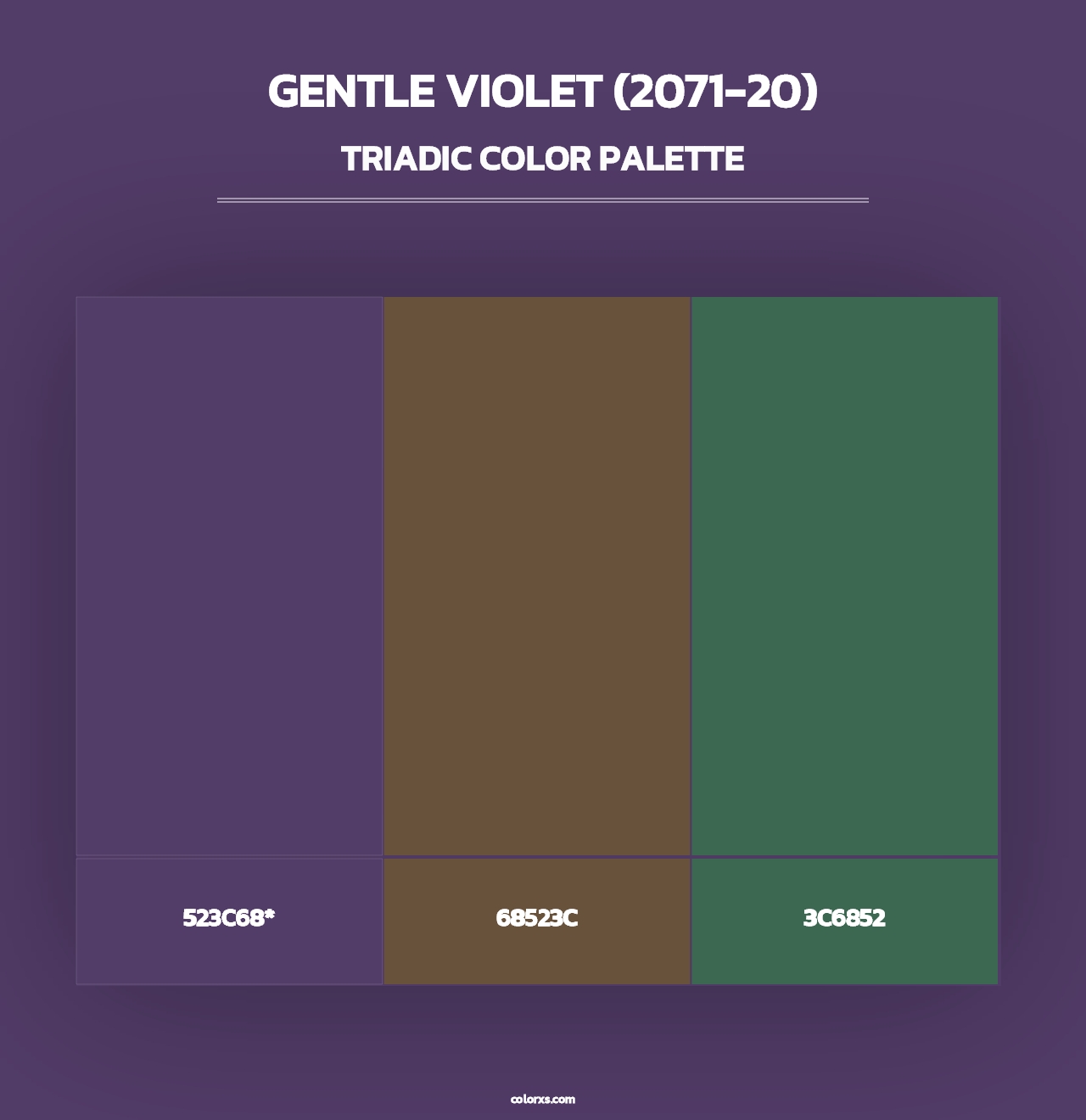 Gentle Violet (2071-20) - Triadic Color Palette