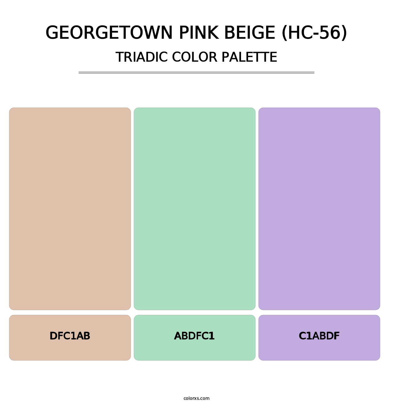 Georgetown Pink Beige (HC-56) - Triadic Color Palette