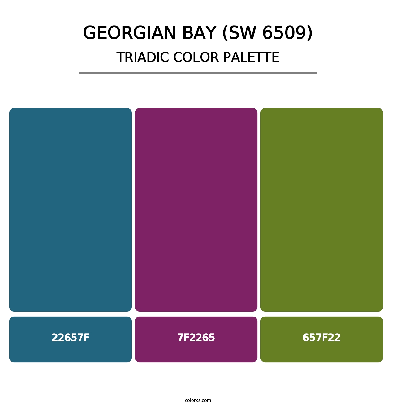 Georgian Bay (SW 6509) - Triadic Color Palette