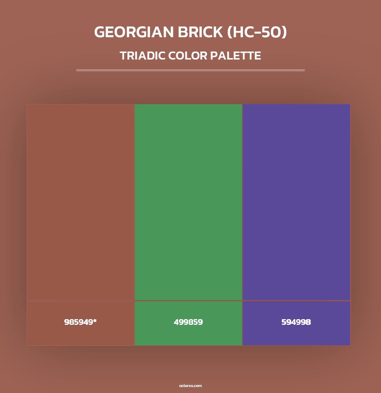 Georgian Brick (HC-50) - Triadic Color Palette