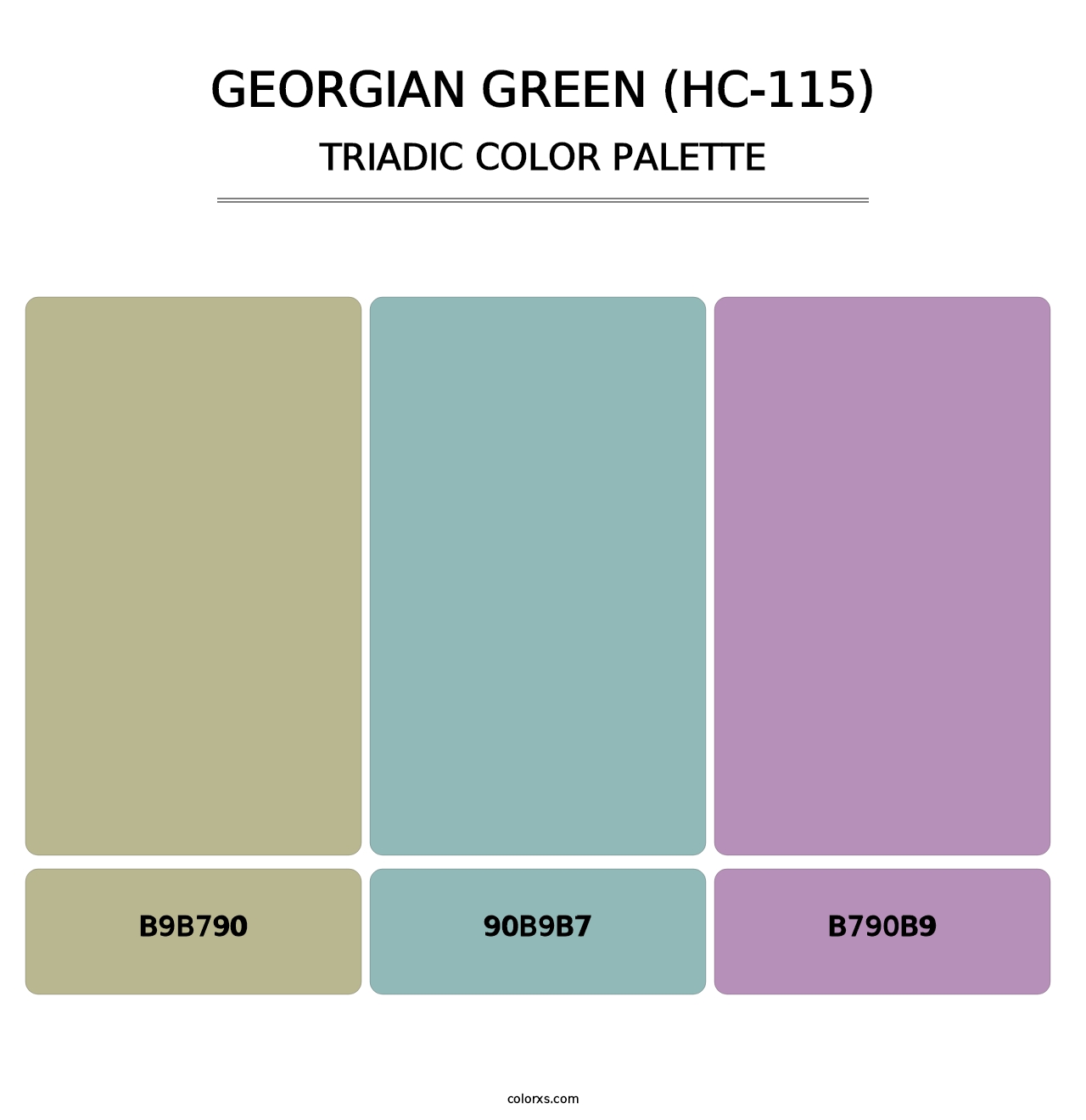 Georgian Green (HC-115) - Triadic Color Palette