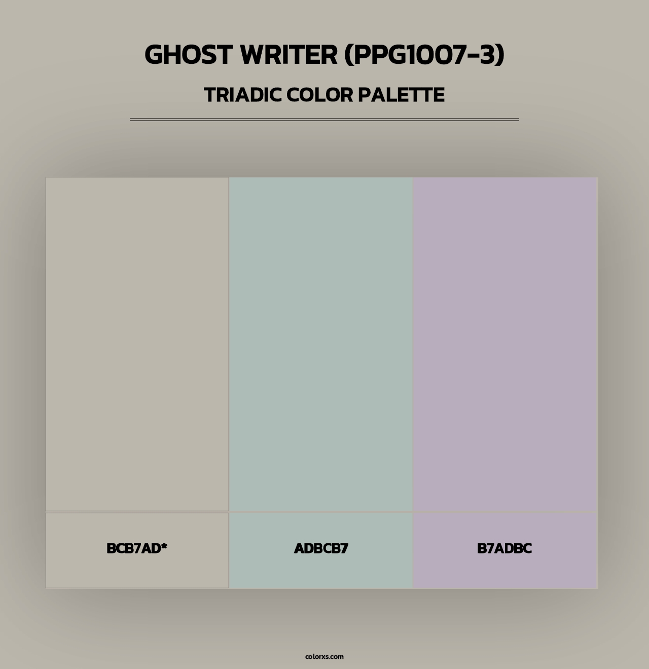 Ghost Writer (PPG1007-3) - Triadic Color Palette