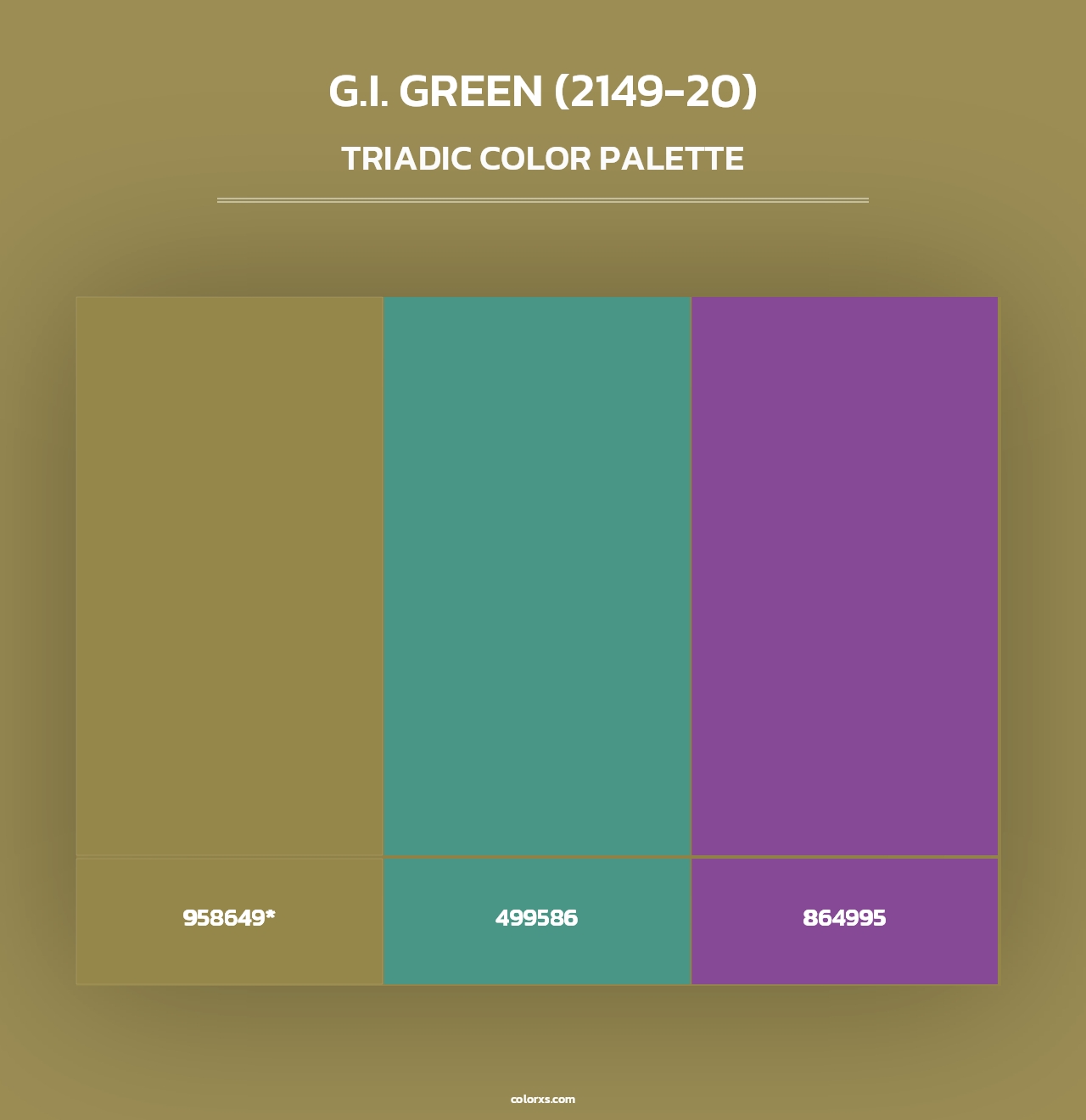 G.I. Green (2149-20) - Triadic Color Palette