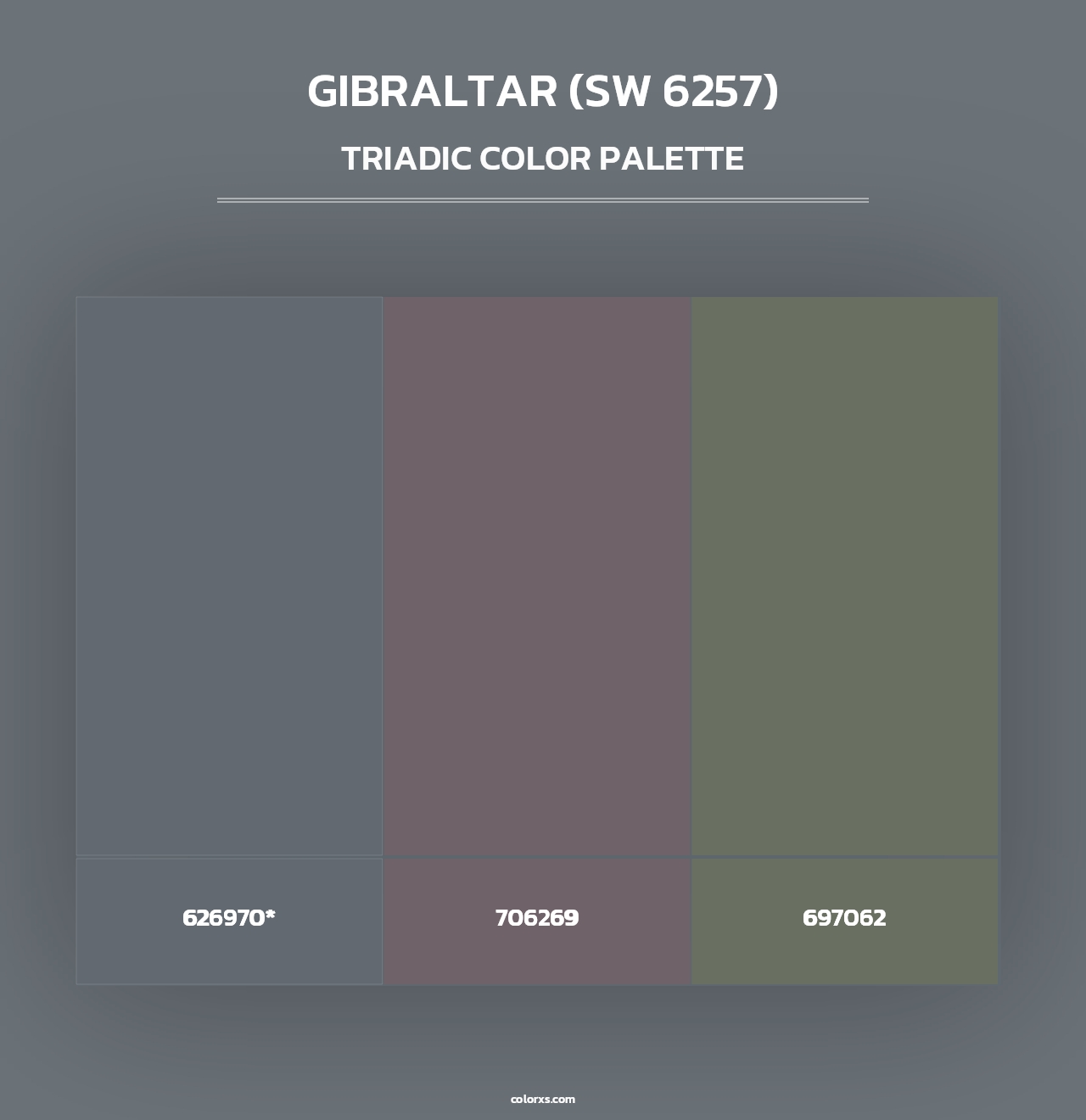 Gibraltar (SW 6257) - Triadic Color Palette