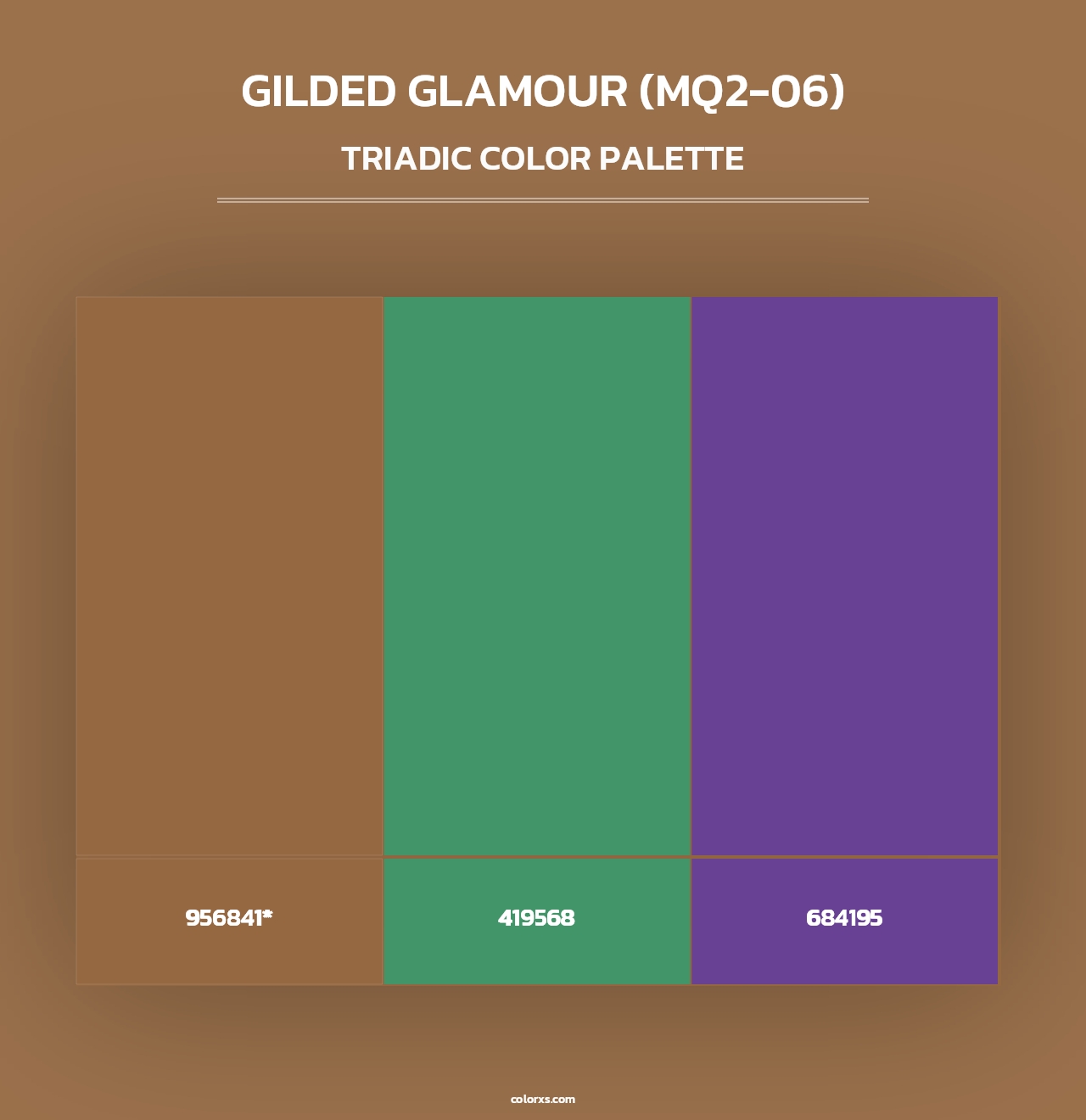 Gilded Glamour (MQ2-06) - Triadic Color Palette
