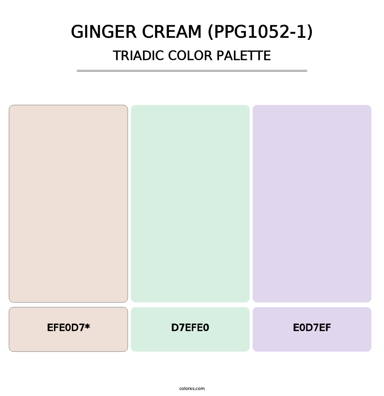 Ginger Cream (PPG1052-1) - Triadic Color Palette