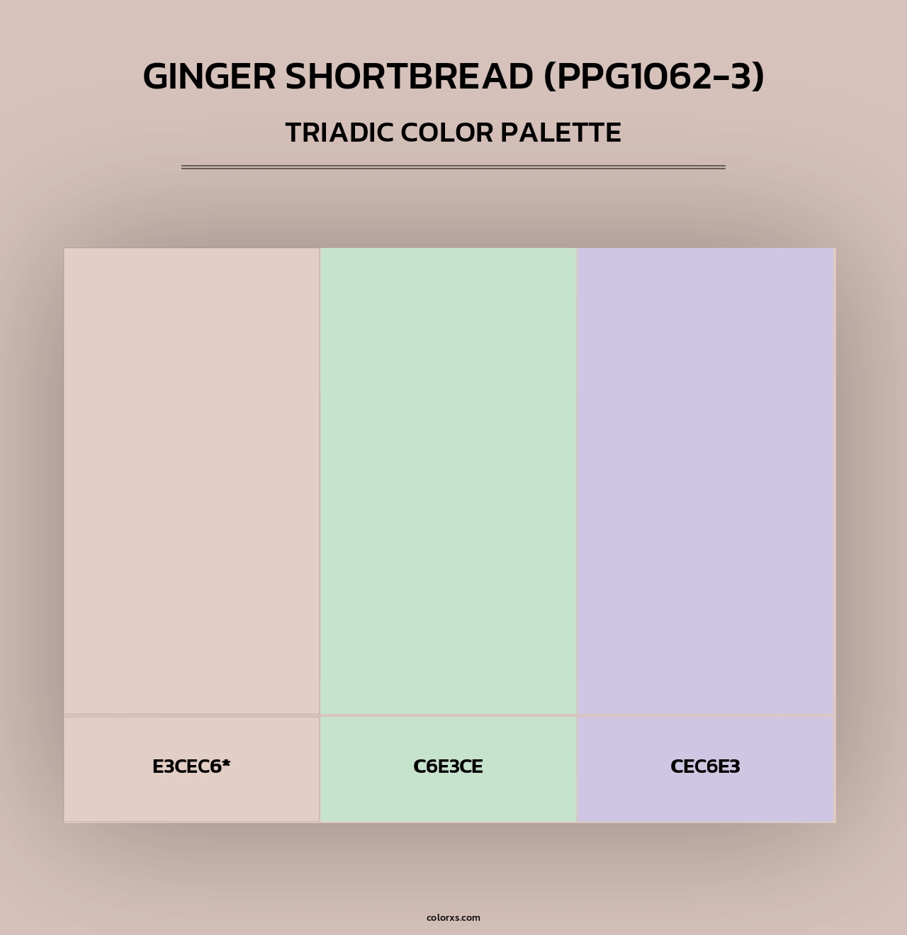 Ginger Shortbread (PPG1062-3) - Triadic Color Palette