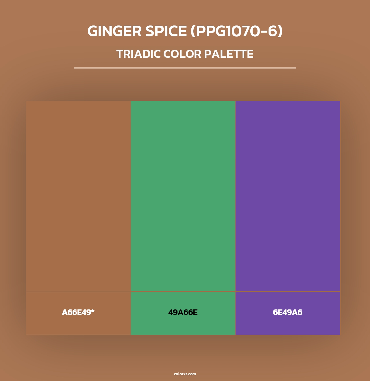 Ginger Spice (PPG1070-6) - Triadic Color Palette
