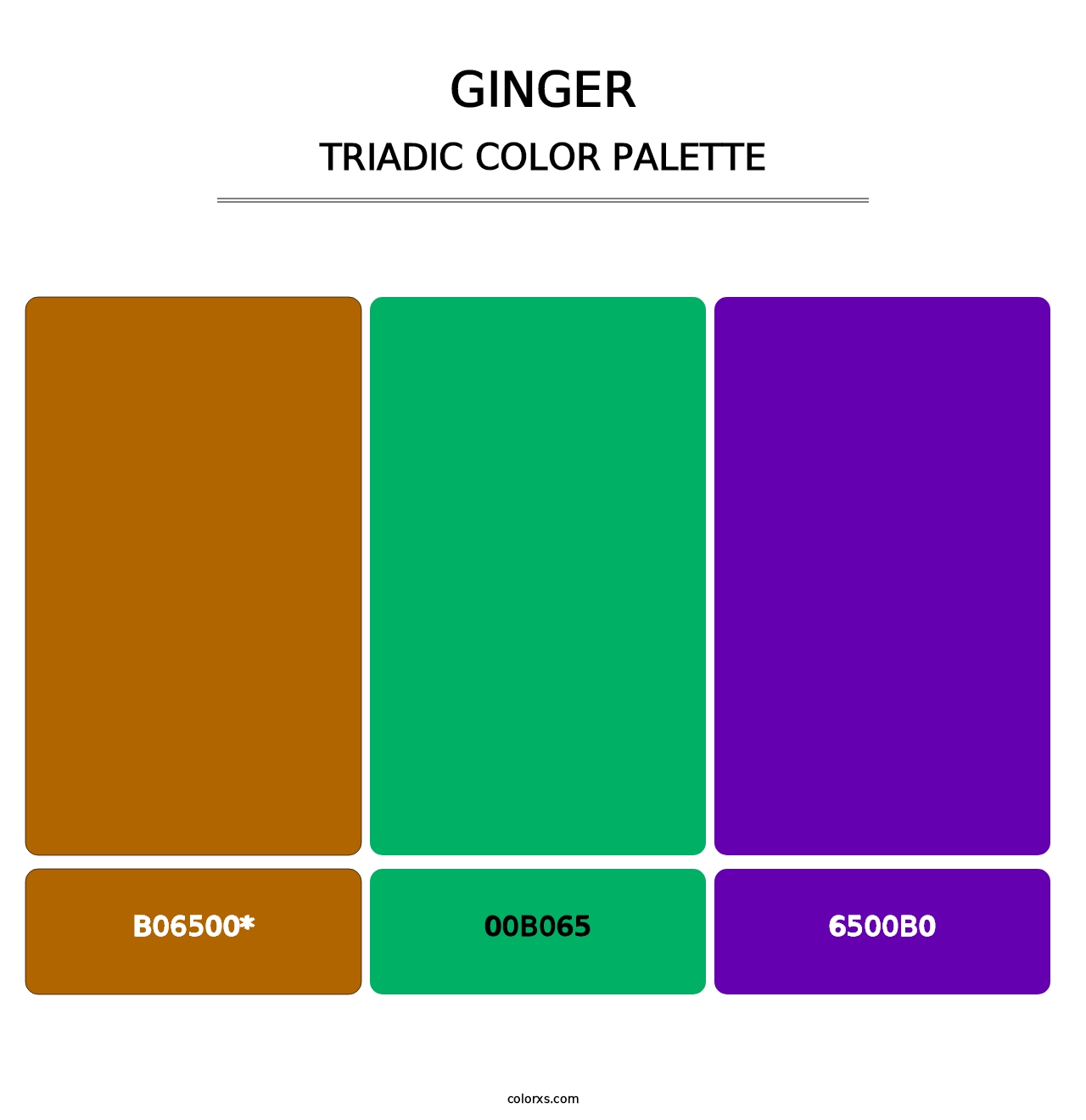 Ginger - Triadic Color Palette